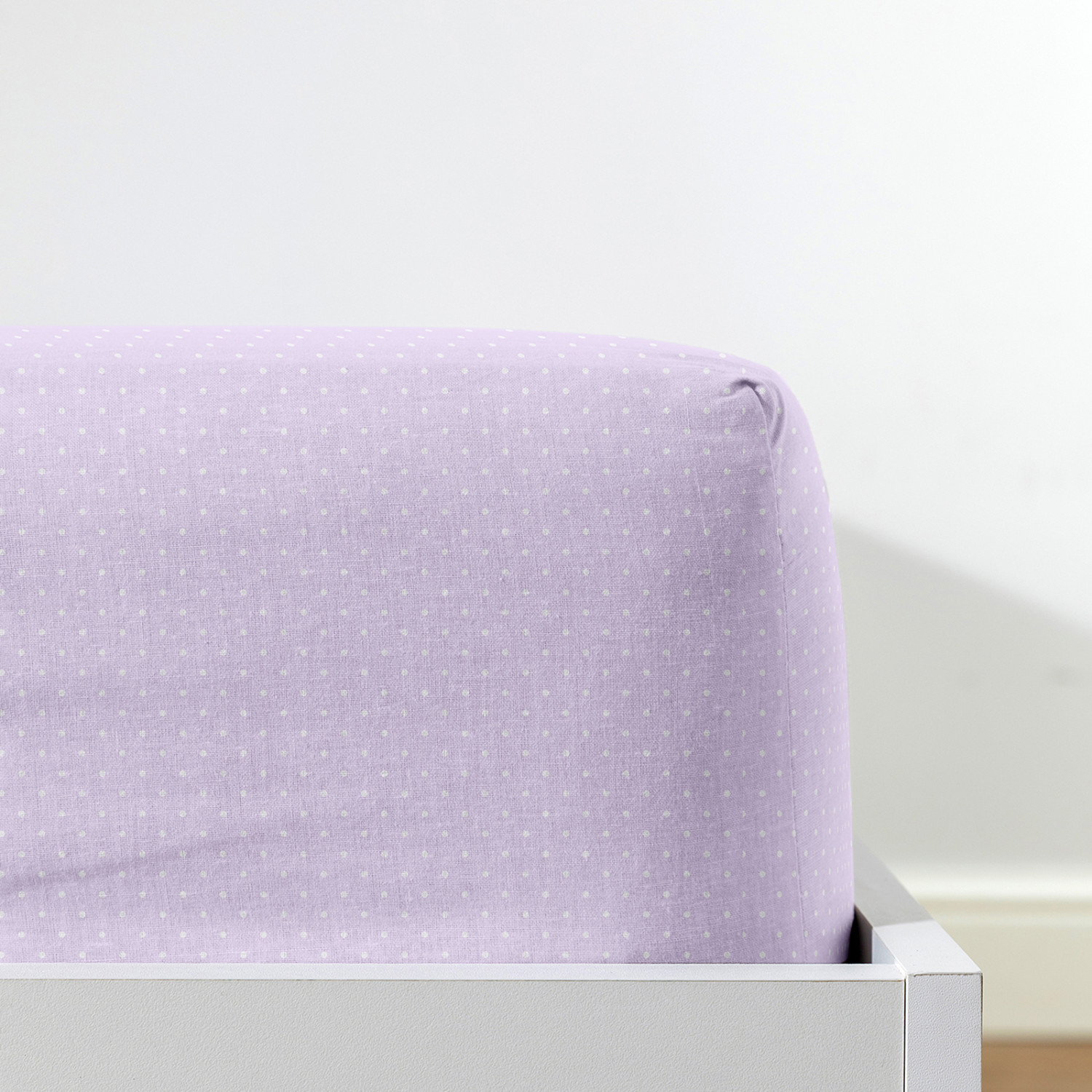 Простыня на резинке Lavender, горошек - фото № 2