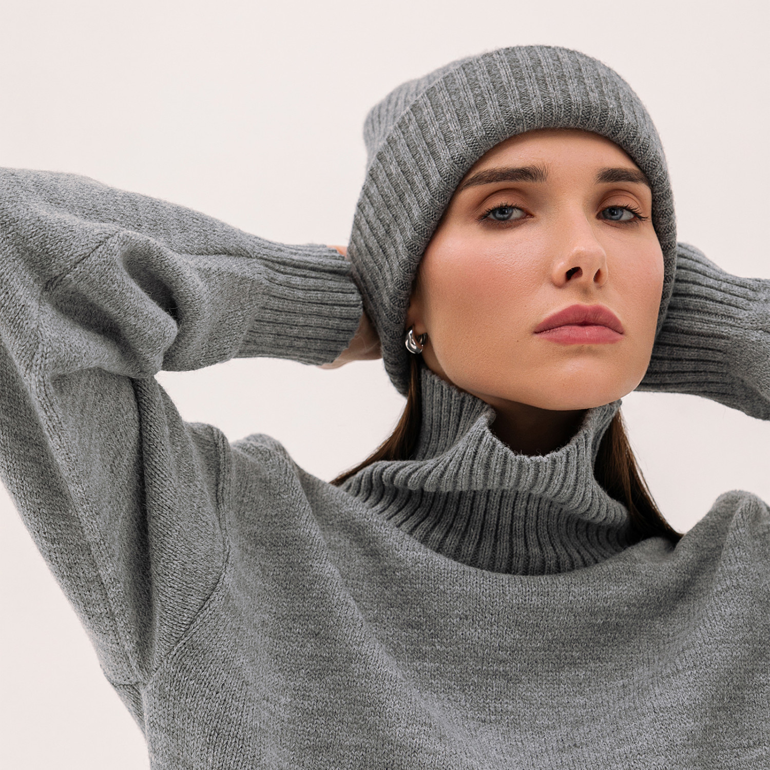 Шапка Mont blanc, серая - фото № 3