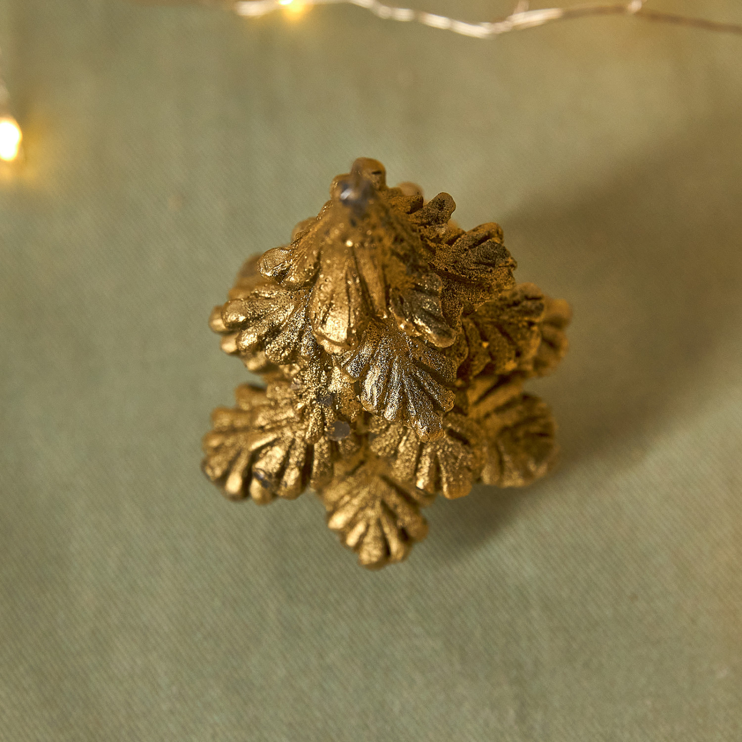 Свеча Winter tree, золотая - фото № 2