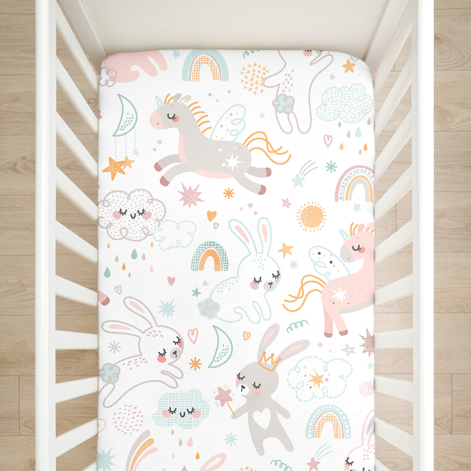 Простыня на резинке Волшебные друзья/Magic friends - фото № 2