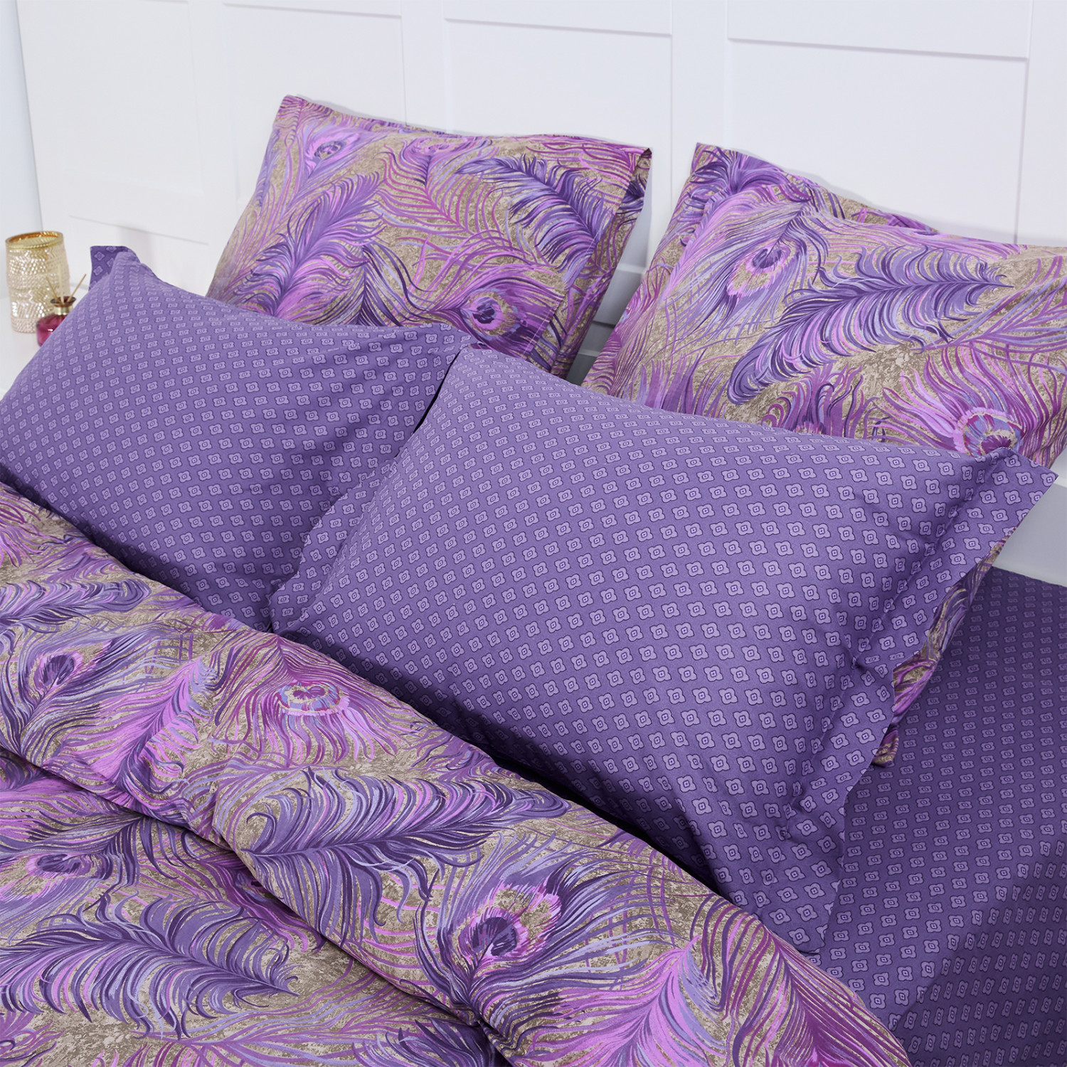 Постельное белье Pavone, сиреневое - фото № 12