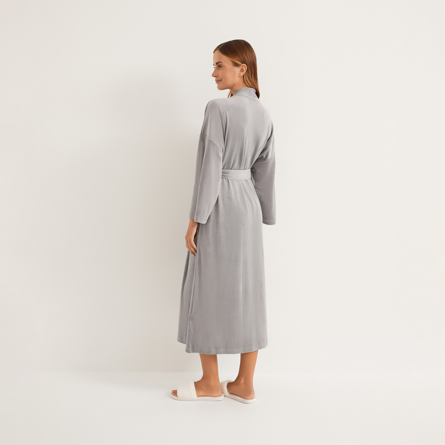 Халат Lusso, серый - фото № 4