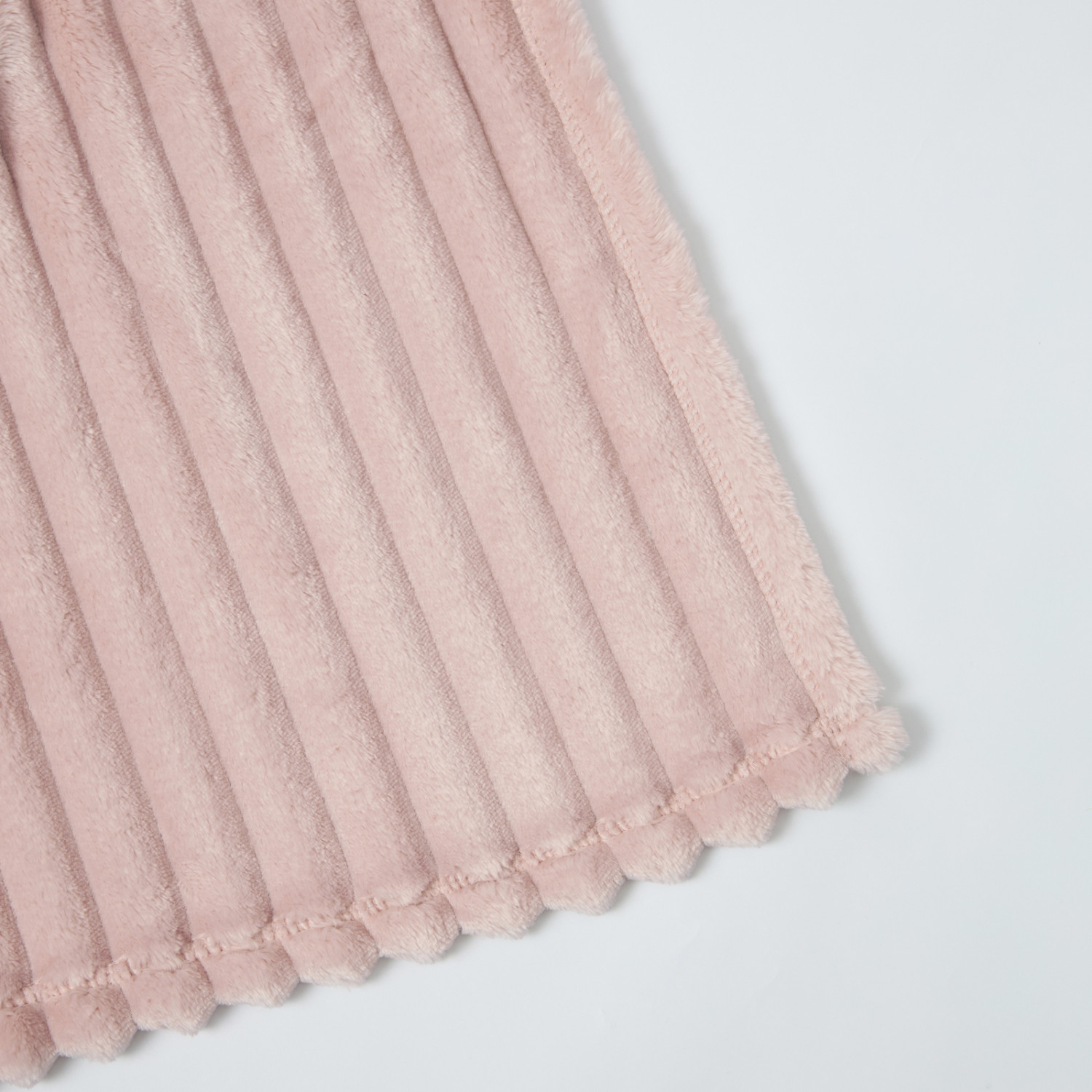 Плед Мягкая полоска/Soft strip, пудра - фото № 5