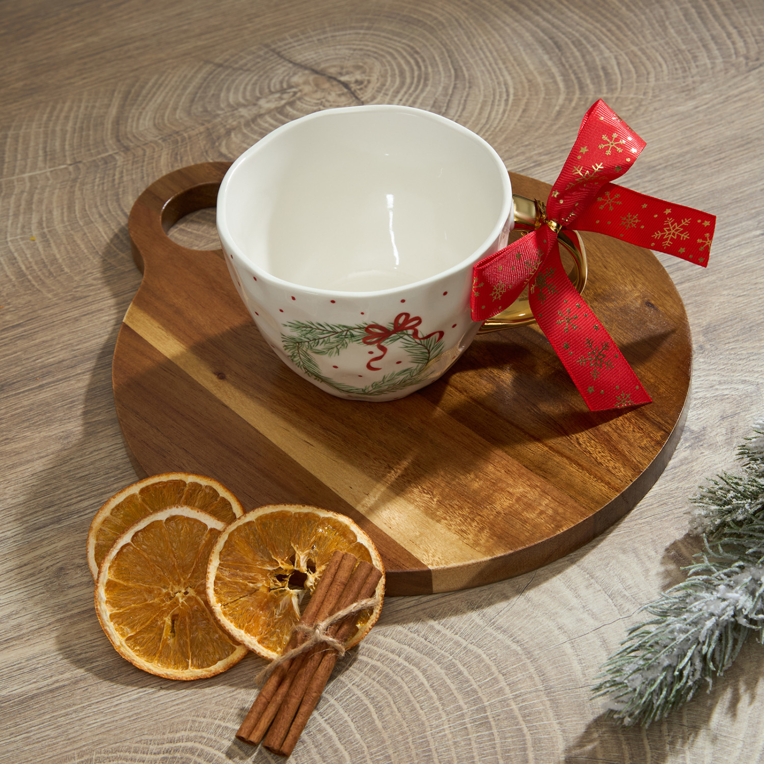 Кружка Рождественский венок/Christmas Wreath II - фото № 2