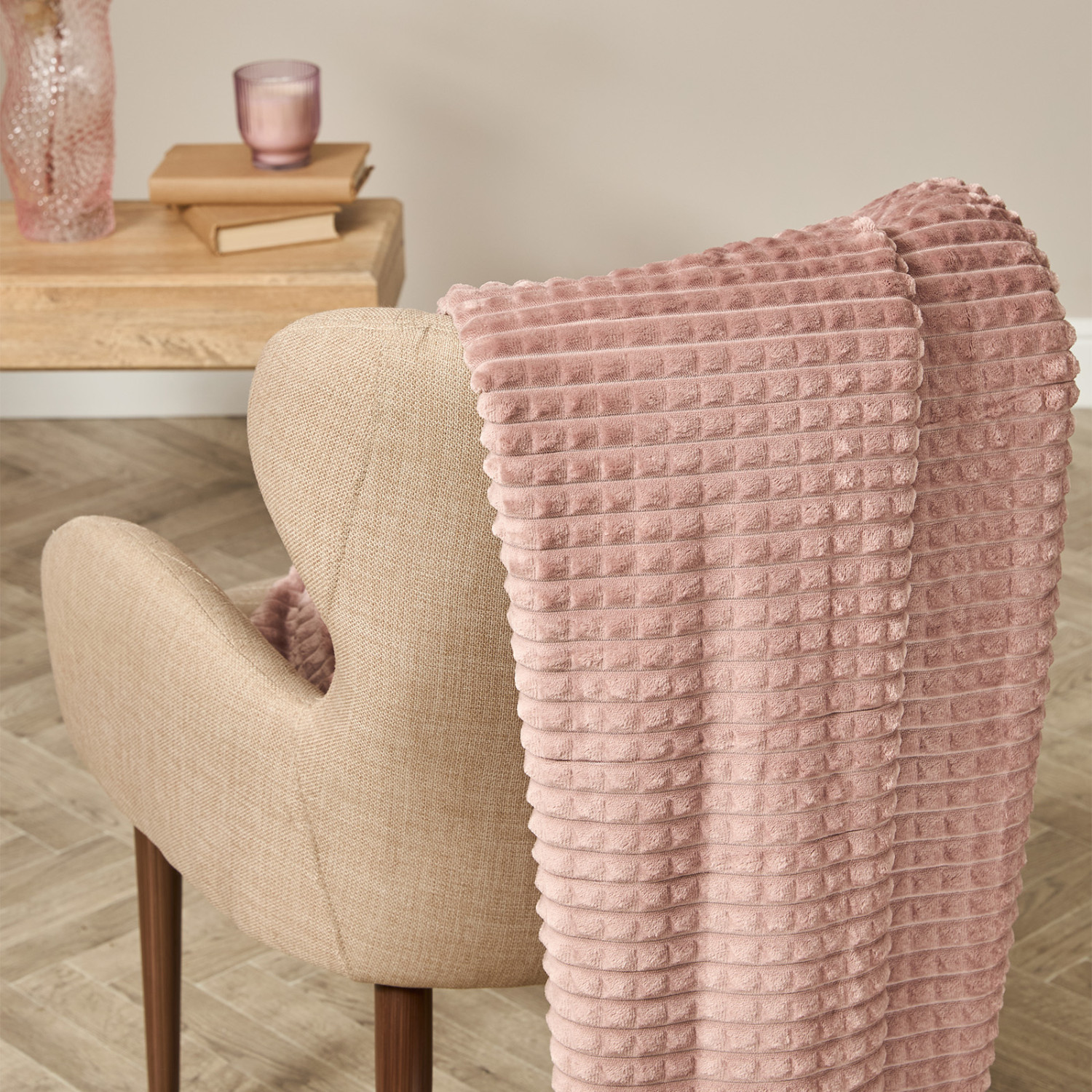 Плед Meo, пыльная роза - фото № 2