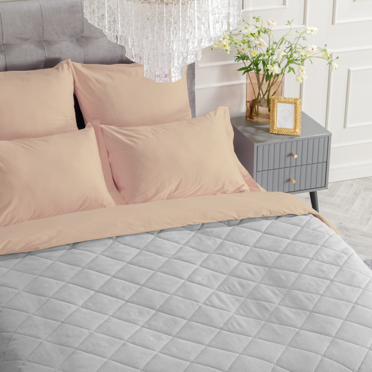 Покрывало Losanga, серое - фото № 7