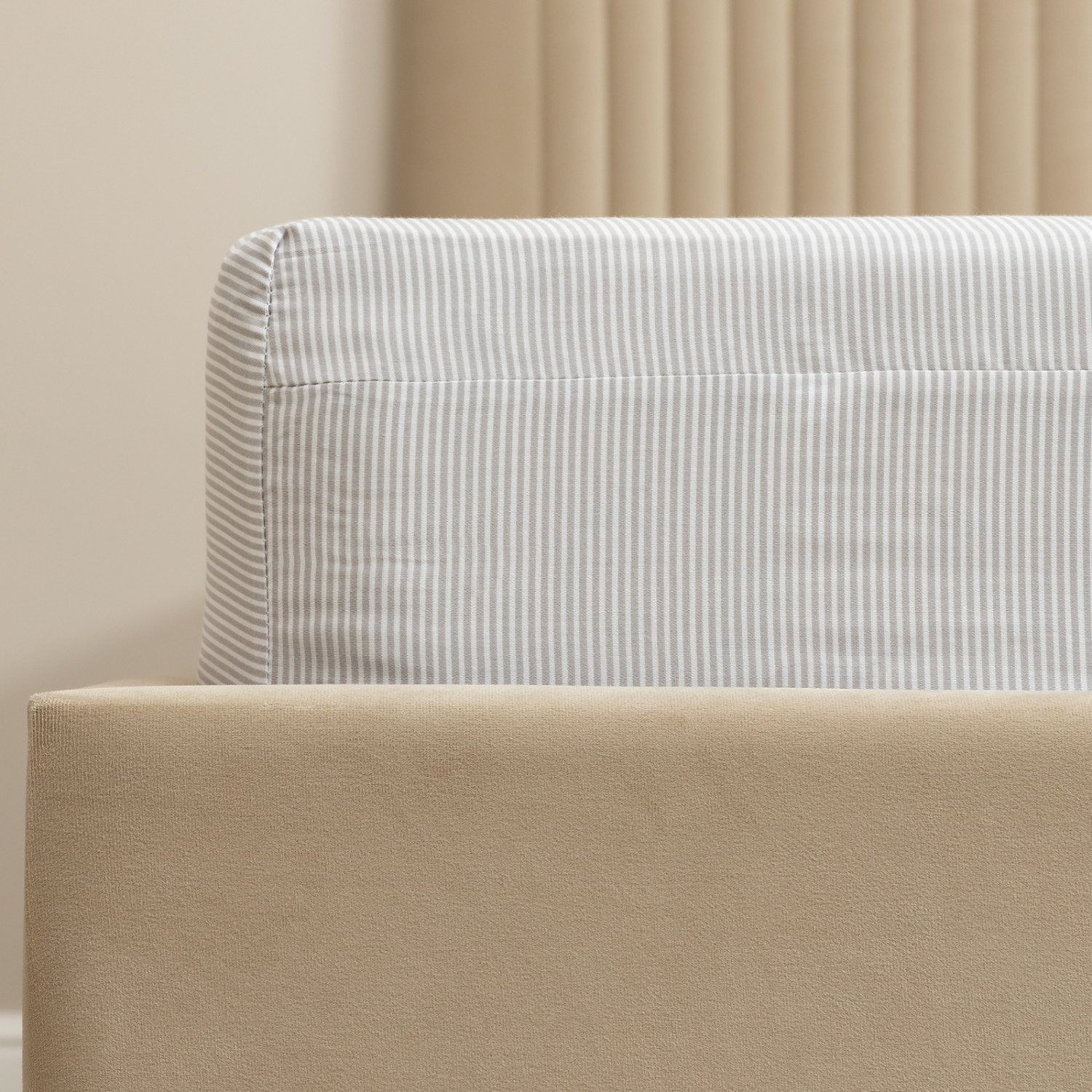 Простыня на резинке Серые линии - фото № 2