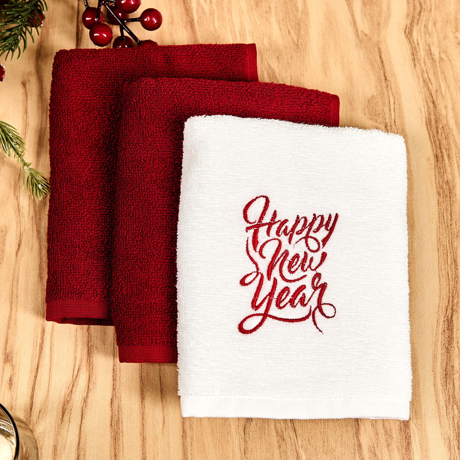 Комплект махровых полотенец Happy new year I