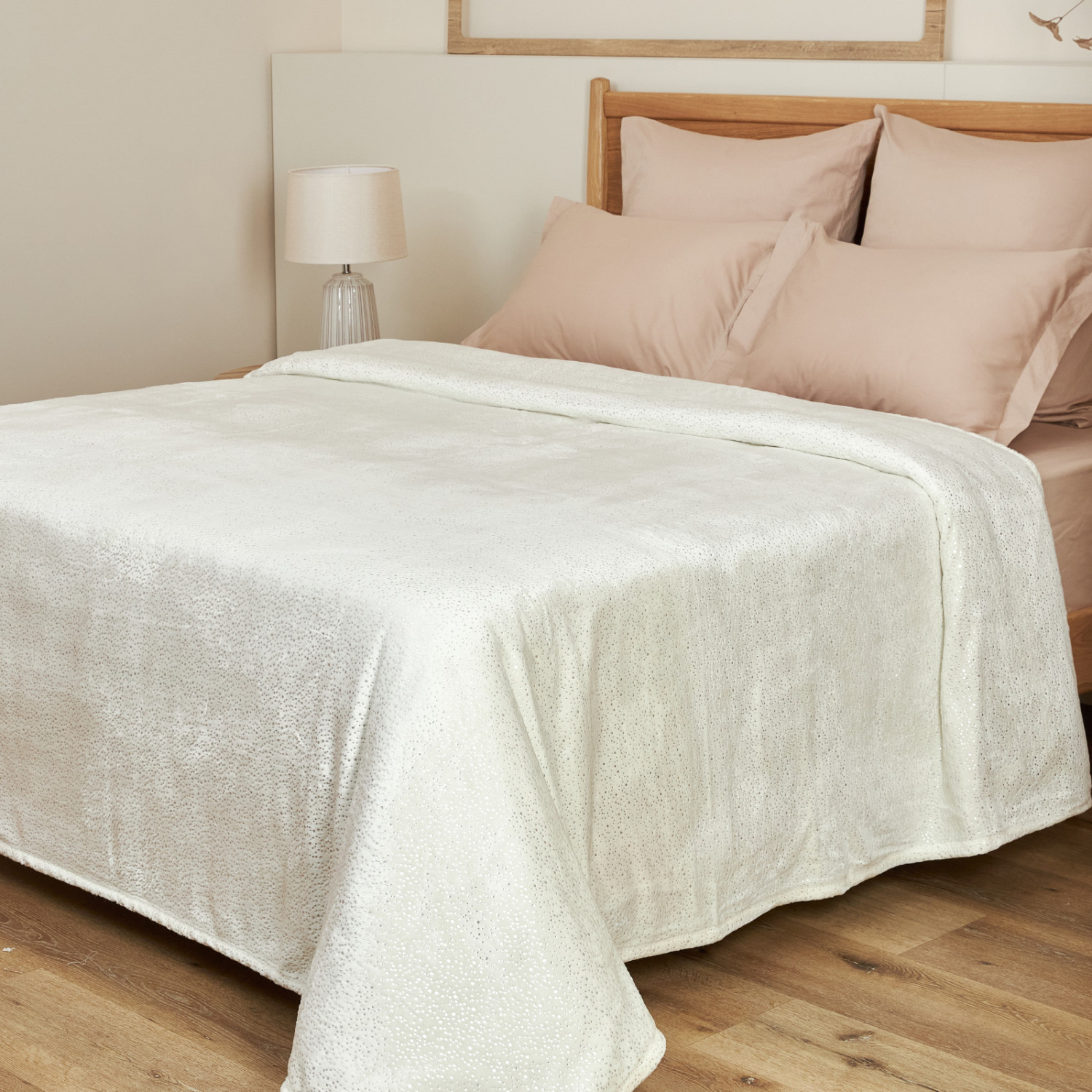 Плед Shiny, экрю