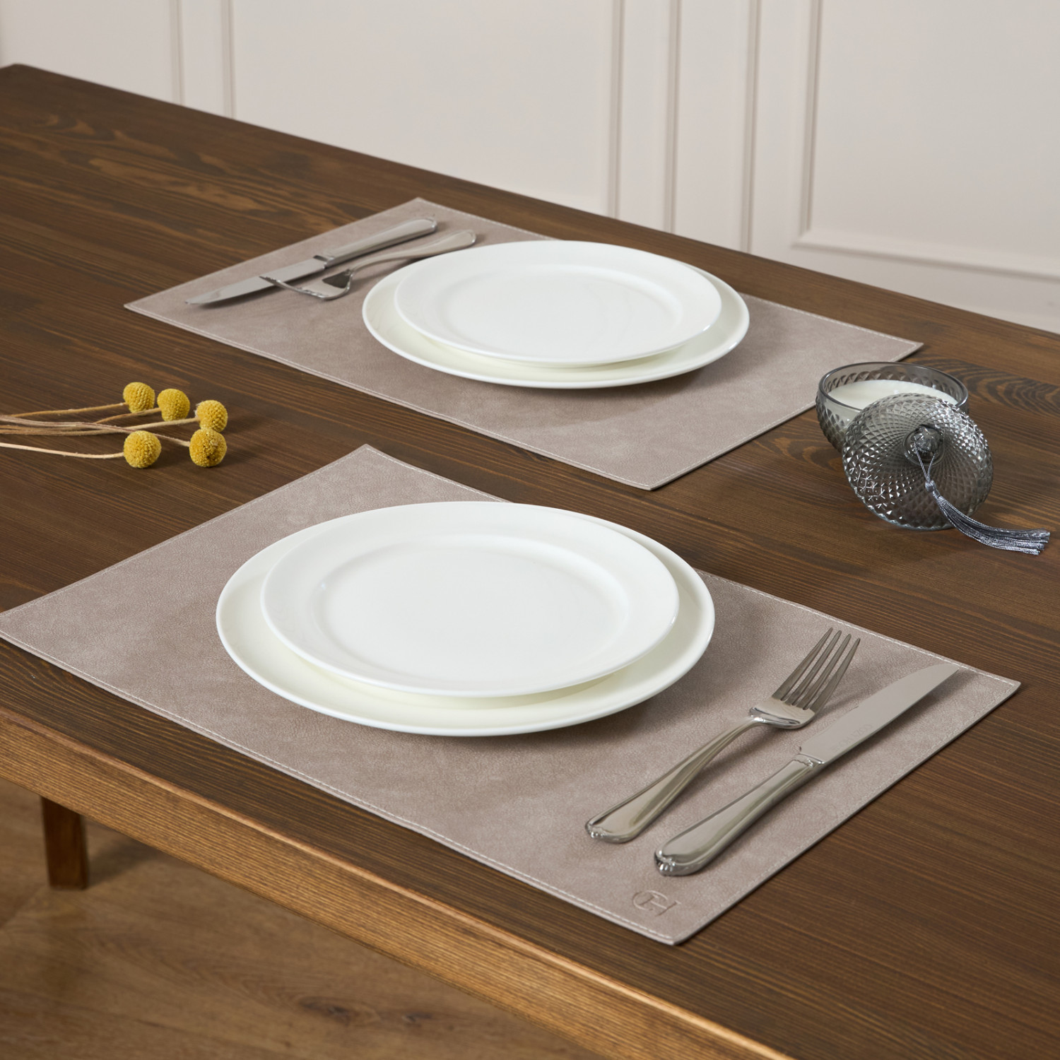 Набор плейсматов Рикки/Ricky, серый - фото № 5