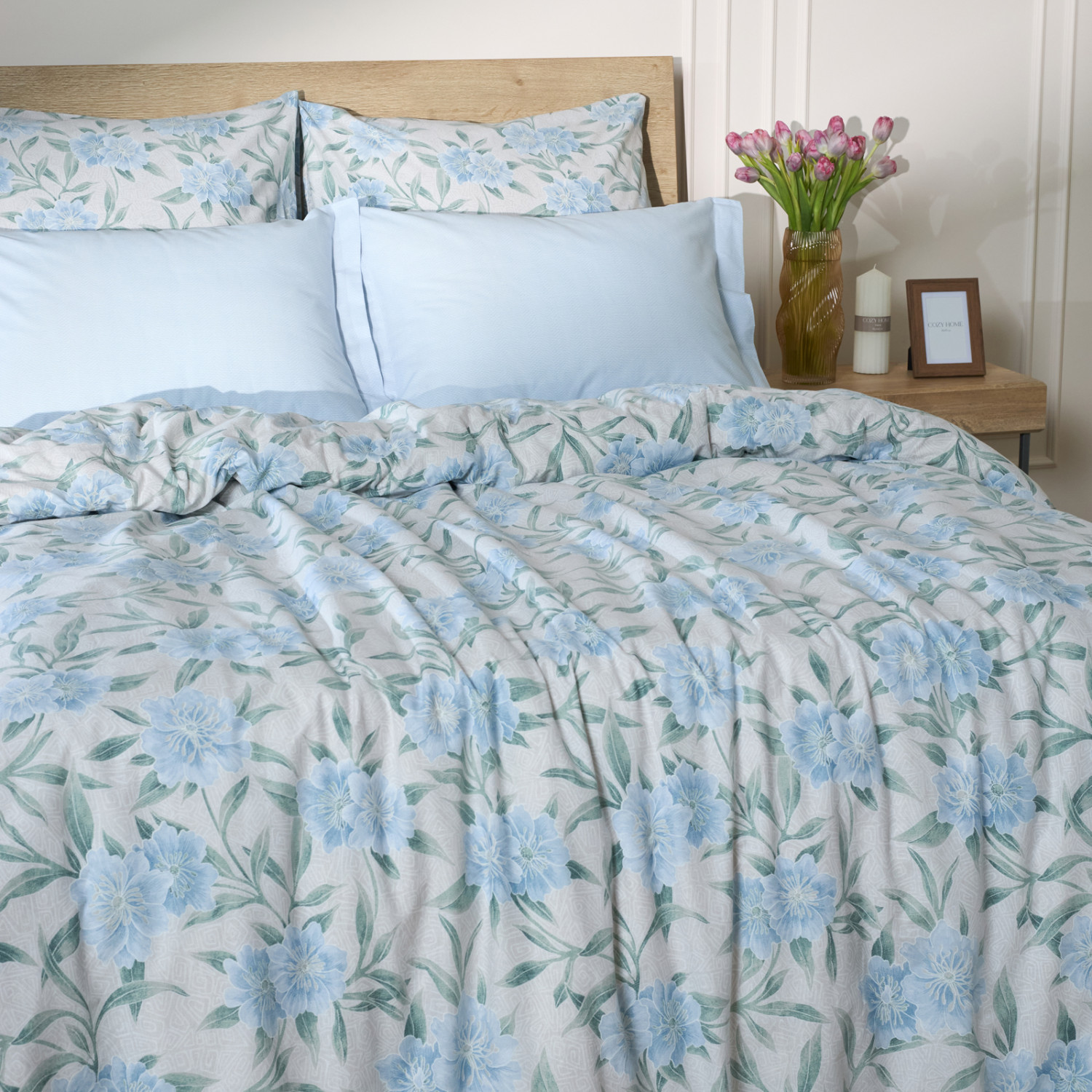 Постельное белье Эстелла (голубой) - фото № 4