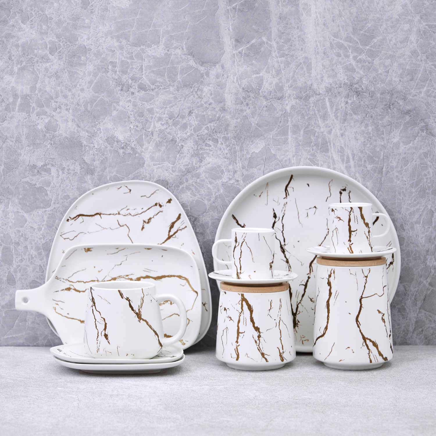 Набор кофейных пар, 4 предмета Shining Marble - фото № 4