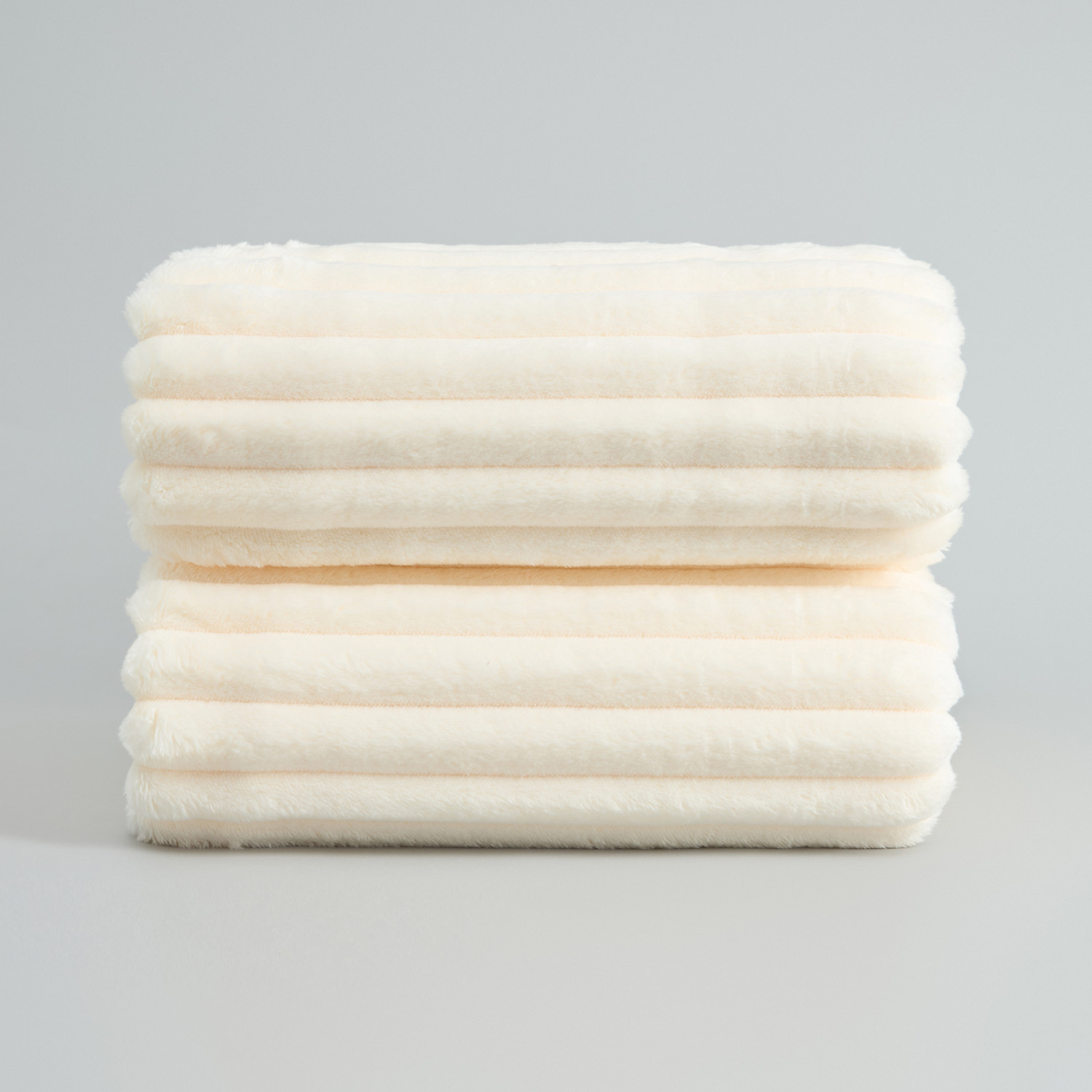 Плед Soft strip, молоко