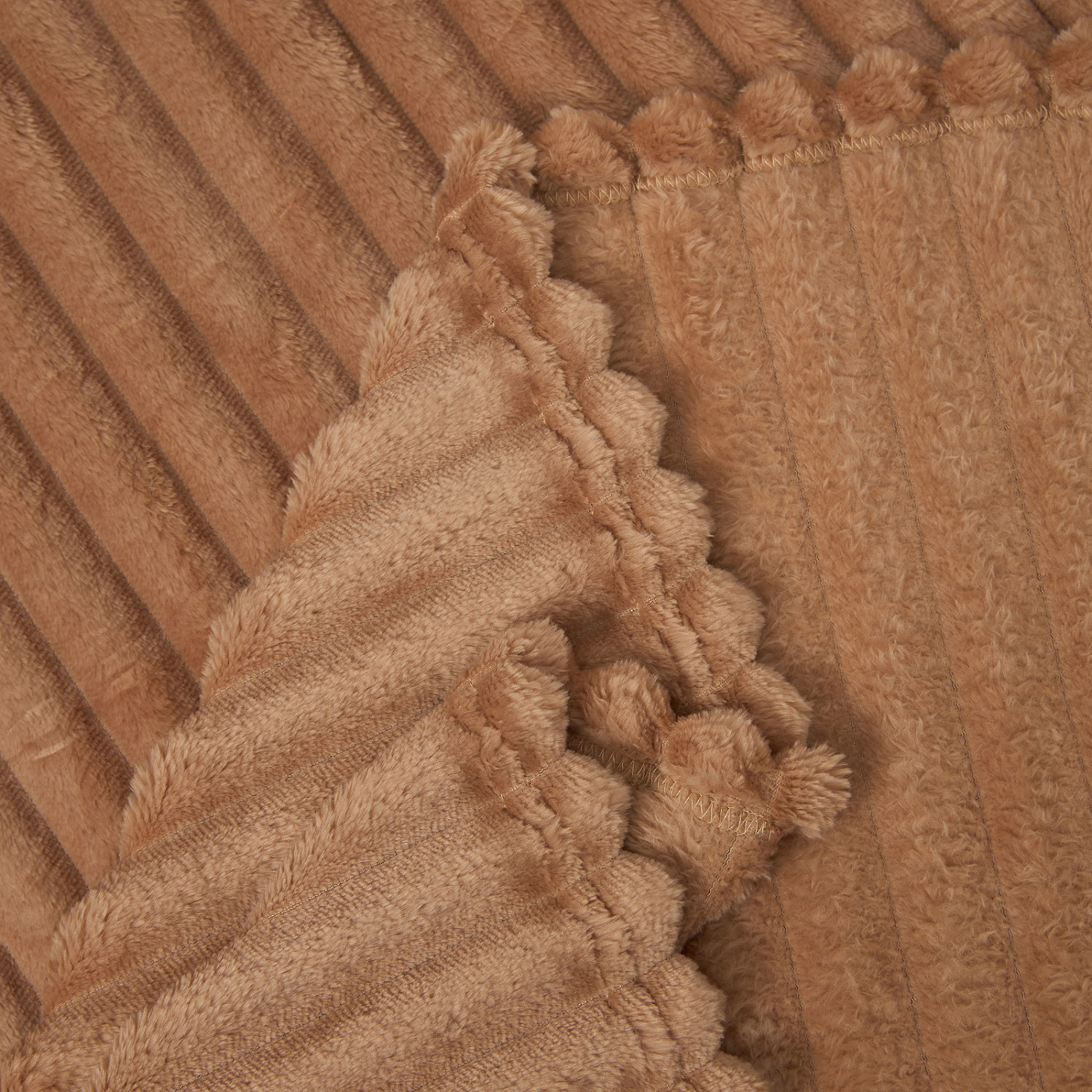 Плед Soft strip, бежевый - фото № 4