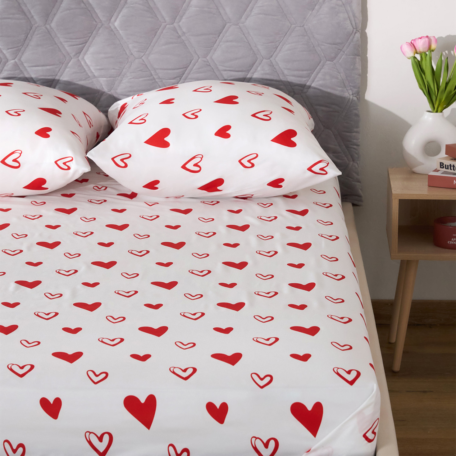 Постельное белье Floox Белое сердце - фото № 6