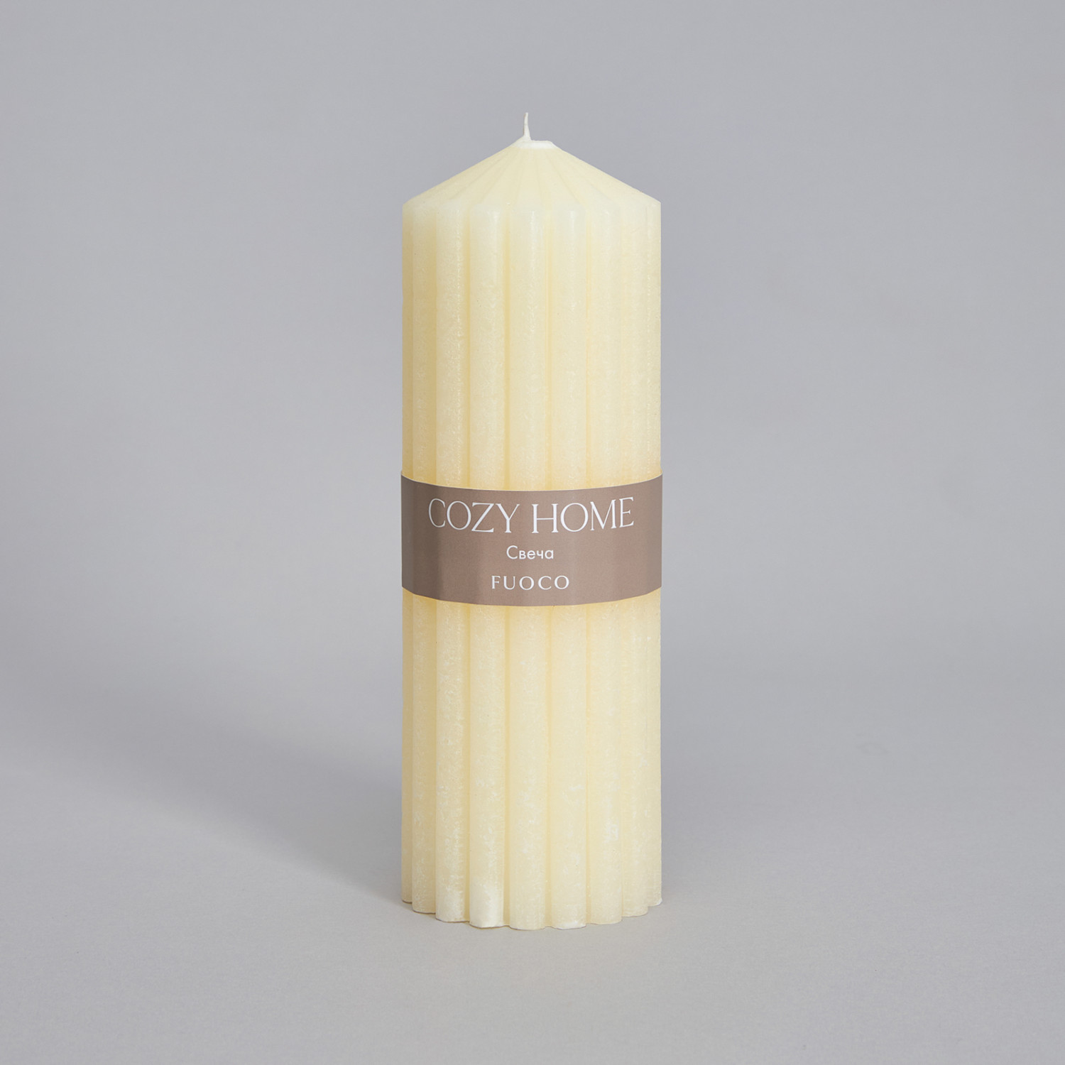 Свеча Огонь/Fuoco, слоновая кость - фото № 3