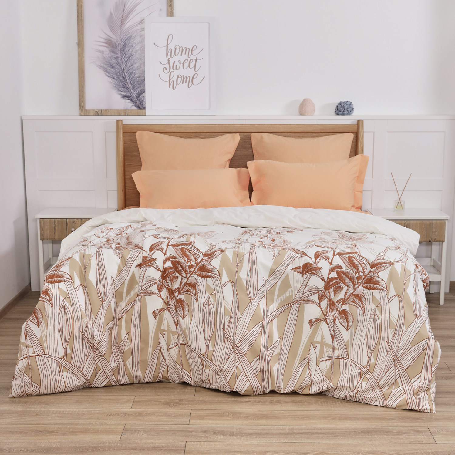 Постельное белье Alba, оранжевое - фото № 9