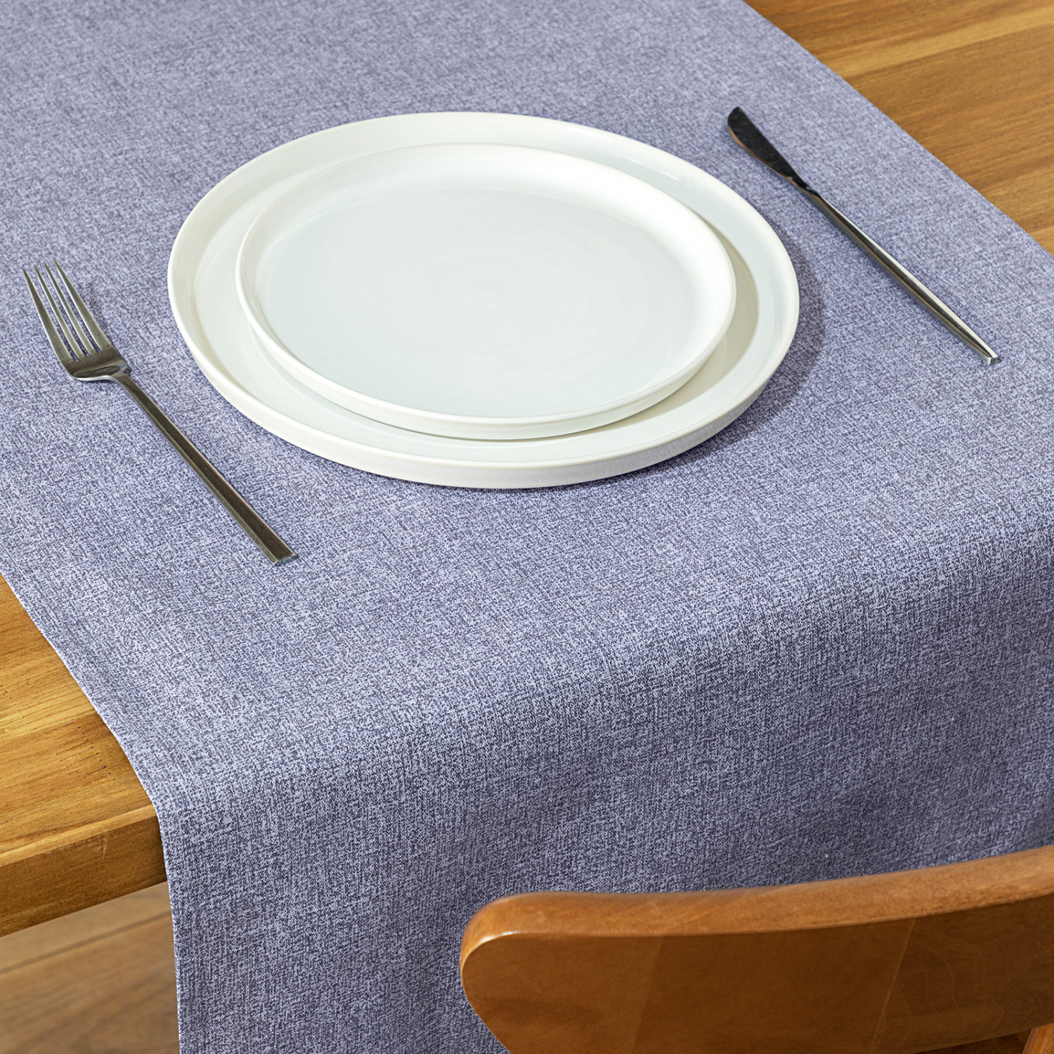 Скатерть-дорожка Fogliame, фиолетовая - фото № 5