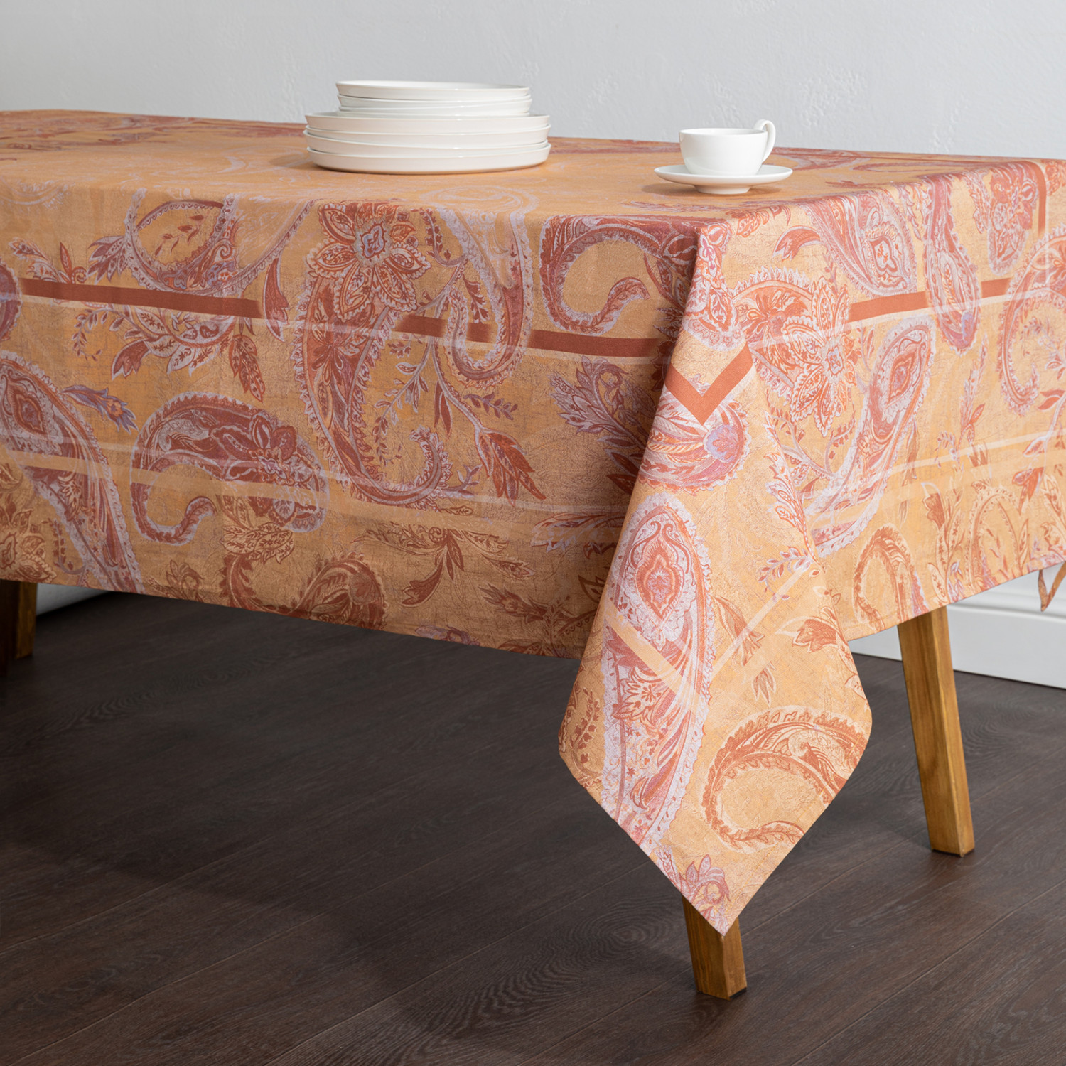Скатерть Paisley, охра - фото № 3
