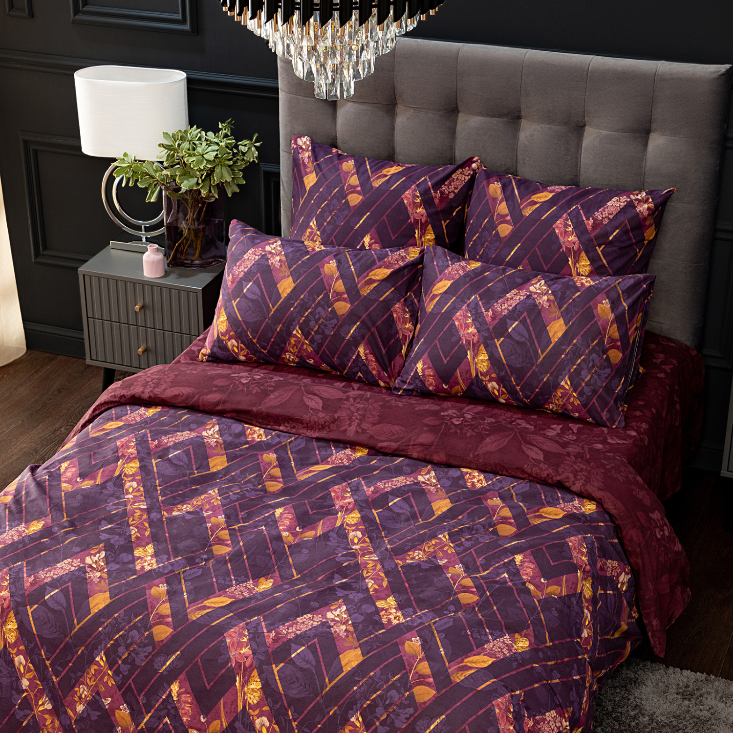 Постельное белье Melinda, фиолет - фото № 3