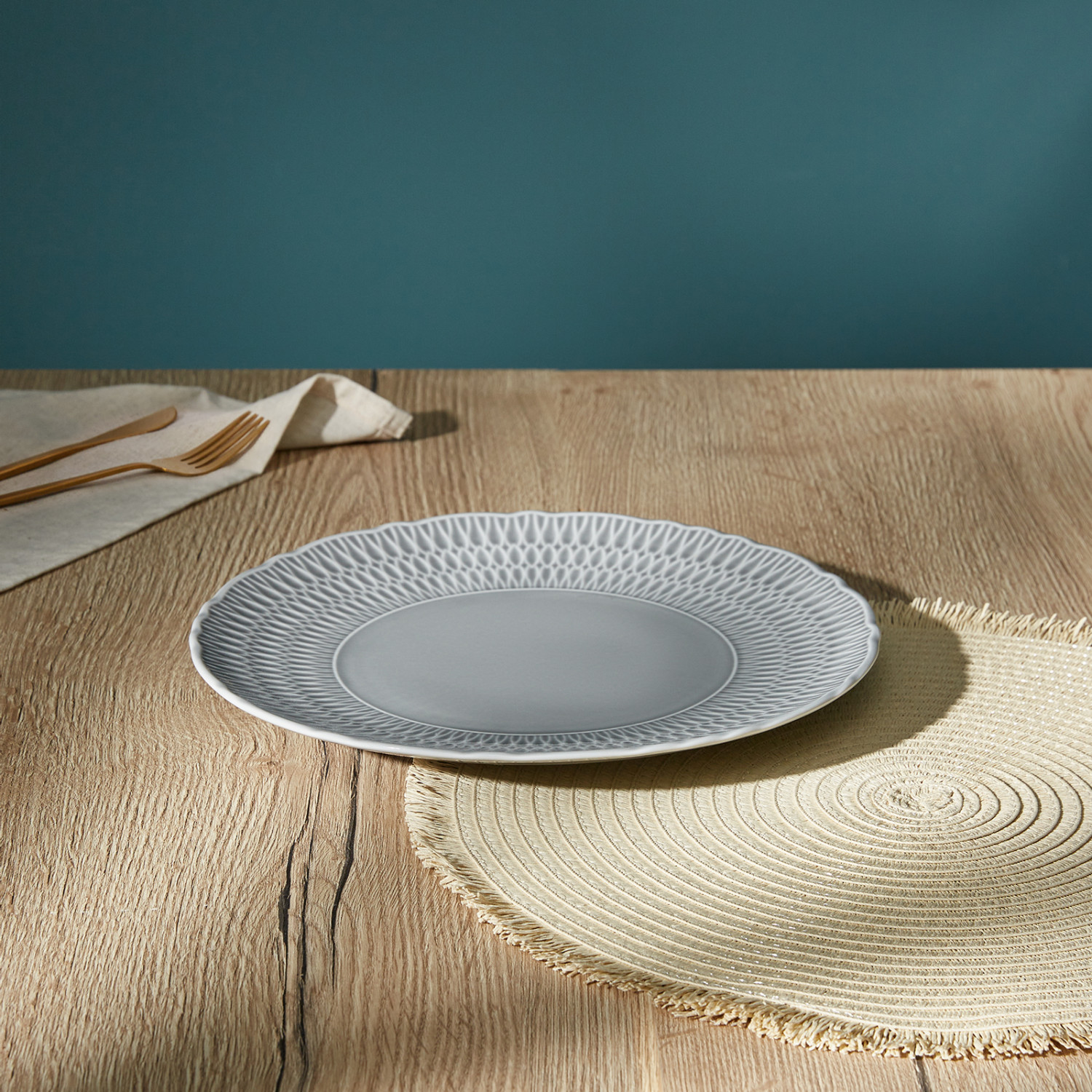 Тарелка Brezza dal mare, серая - фото № 2