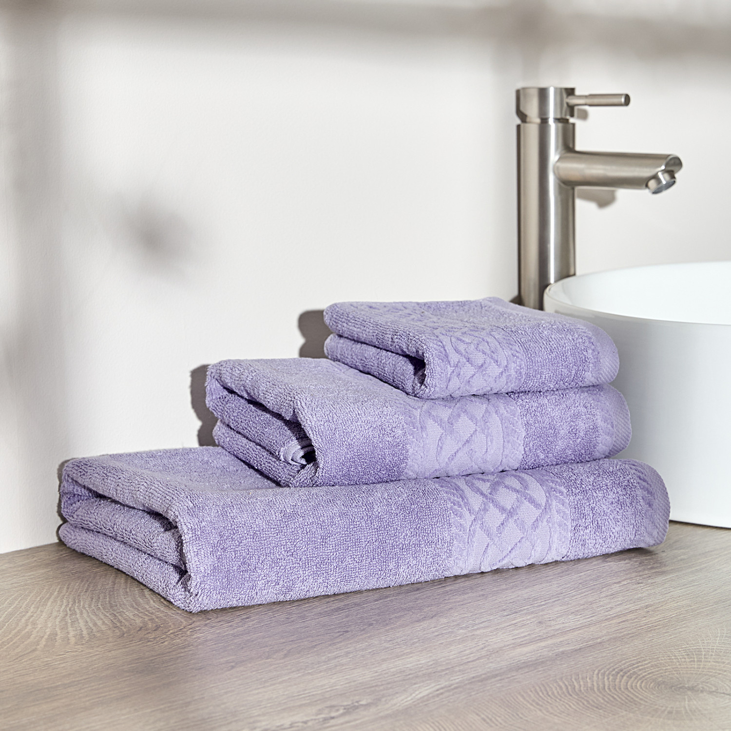Полотенце махровое Costanza, лаванда - фото № 7