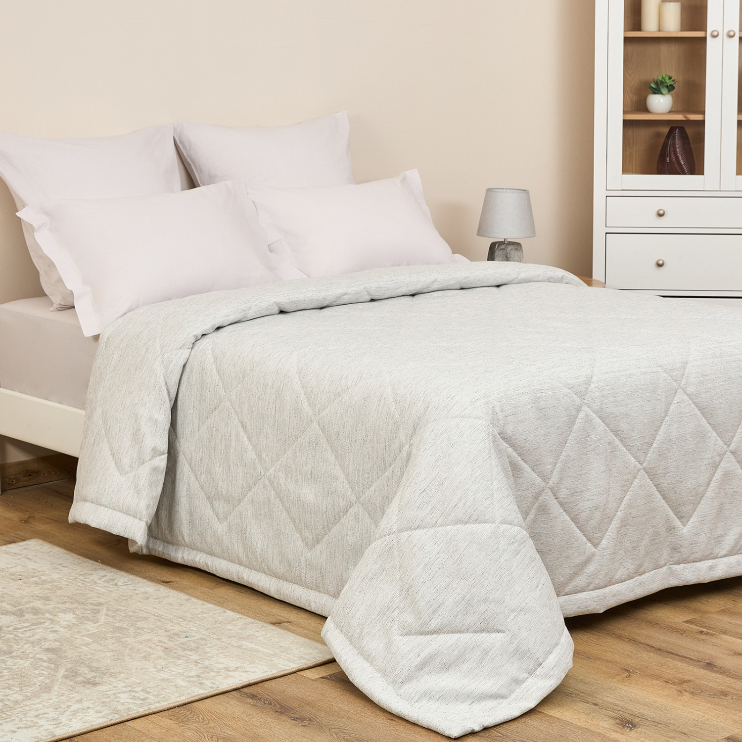 Покрывало Блеск/Lucentezza, серое