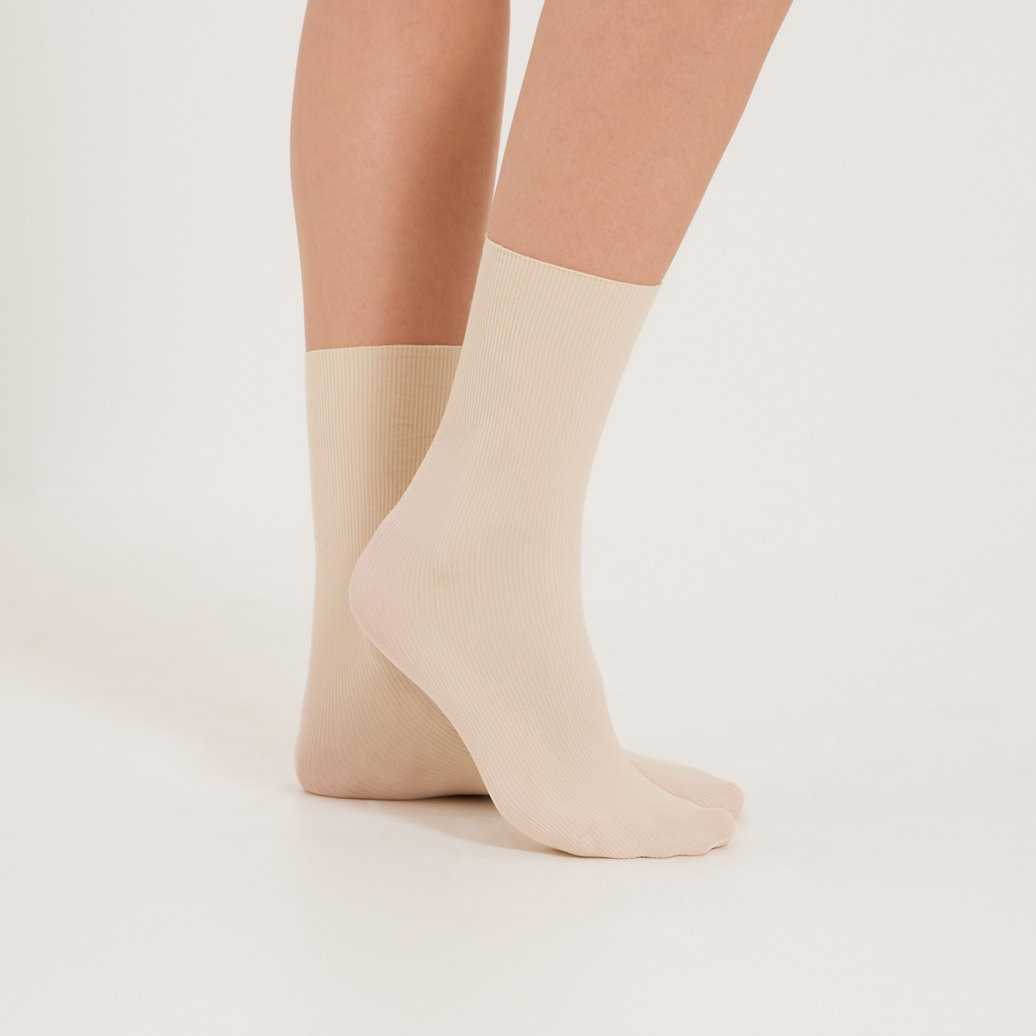 Носки Роза Руж, молочные/розовые - фото № 3