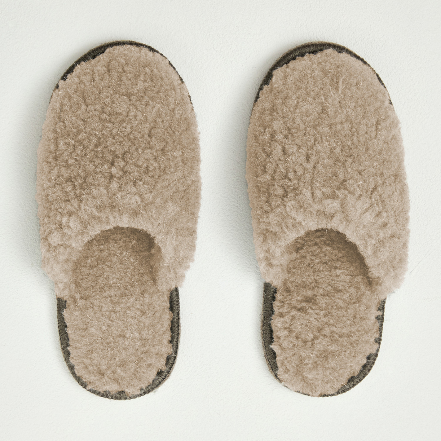 Тапочки шерстяные бежевые - фото № 2
