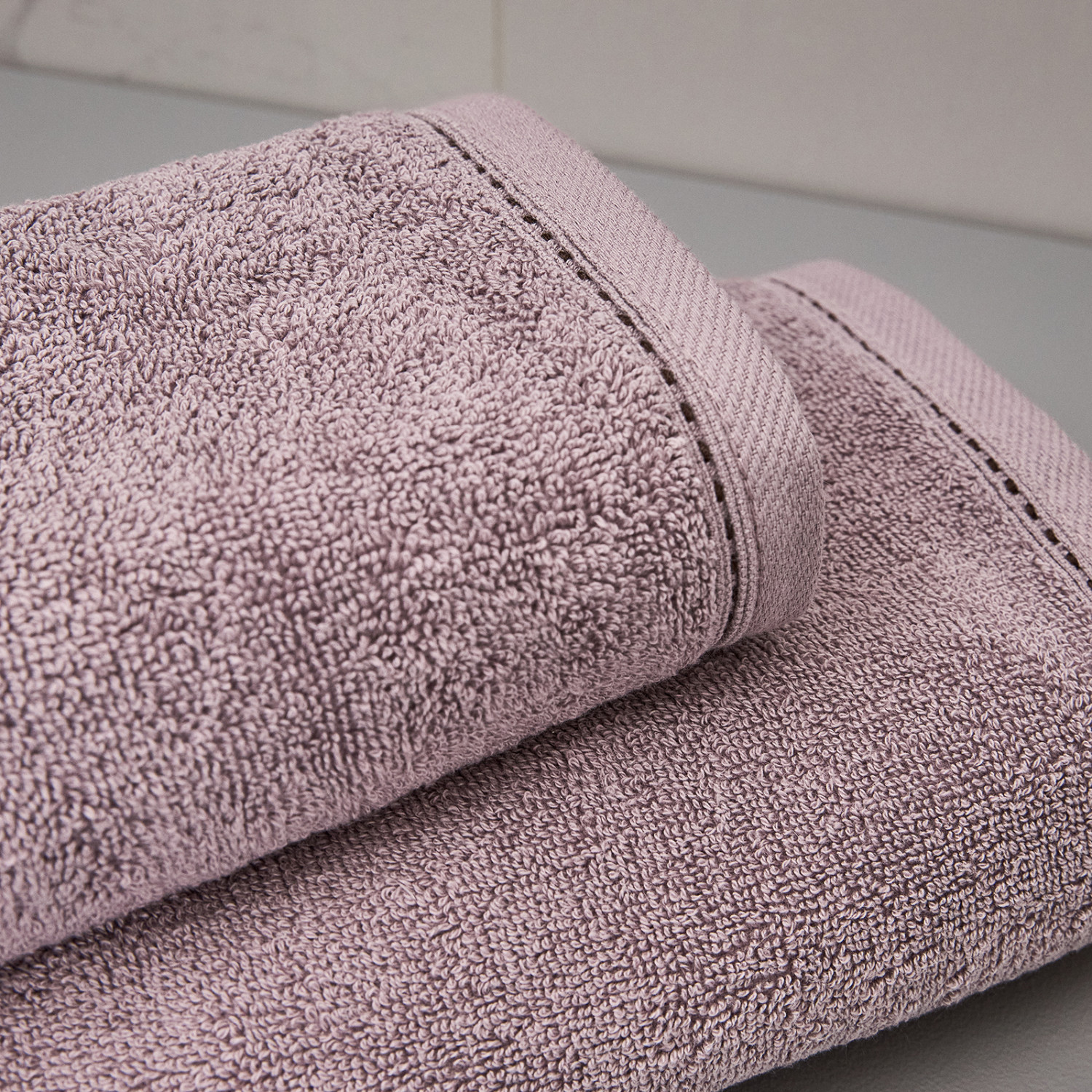 Полотенце махровое Amadeo, сирень - фото № 3