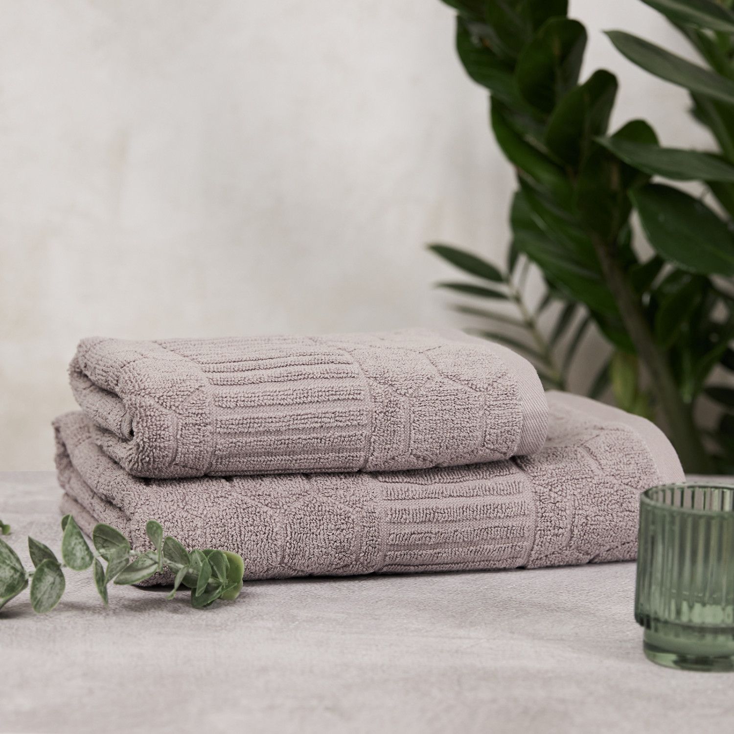 Полотенце махровое Зефир, сиреневое - фото № 2