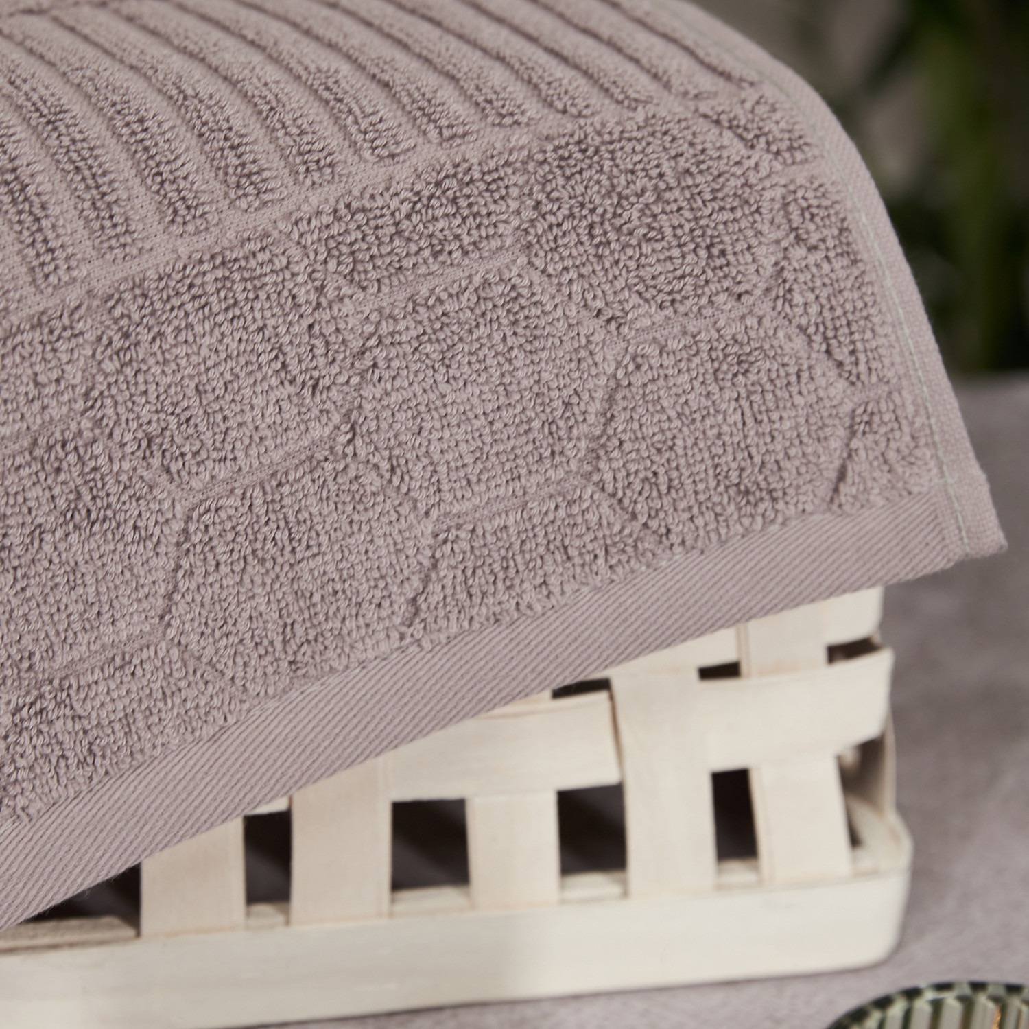 Полотенце махровое Зефир, сиреневое - фото № 4