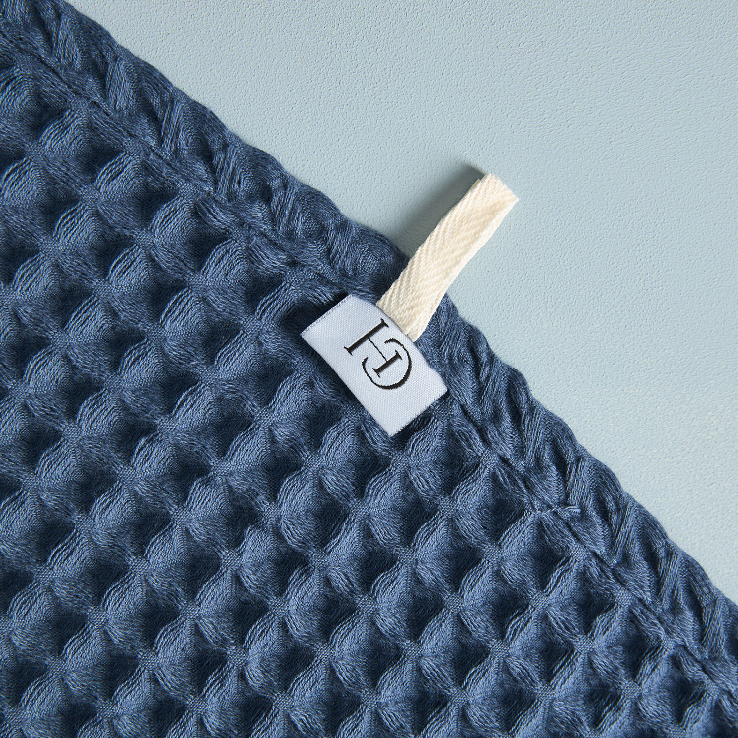 Полотенце вафельное Francesca, синее - фото № 5