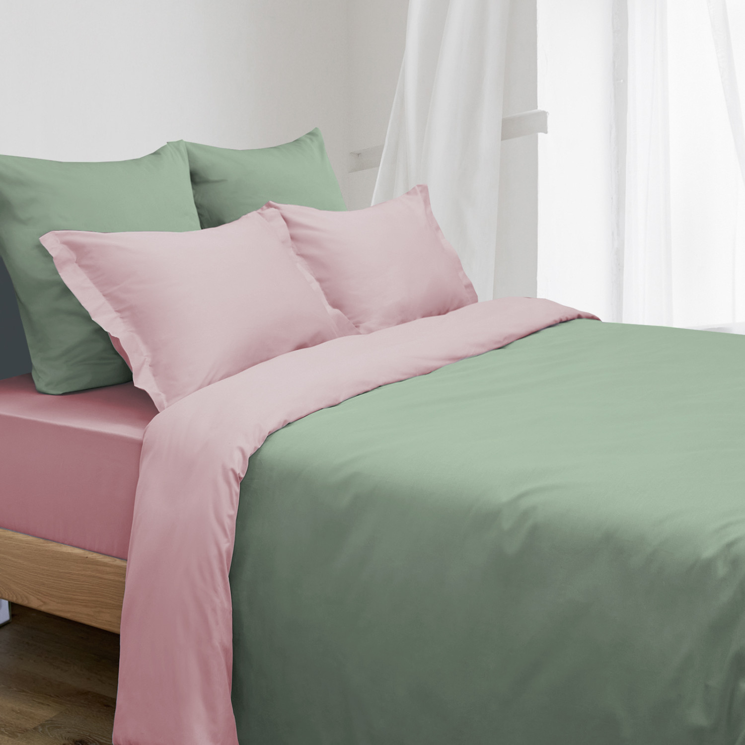 Постельное белье Cameo green & Peachskin - фото № 5