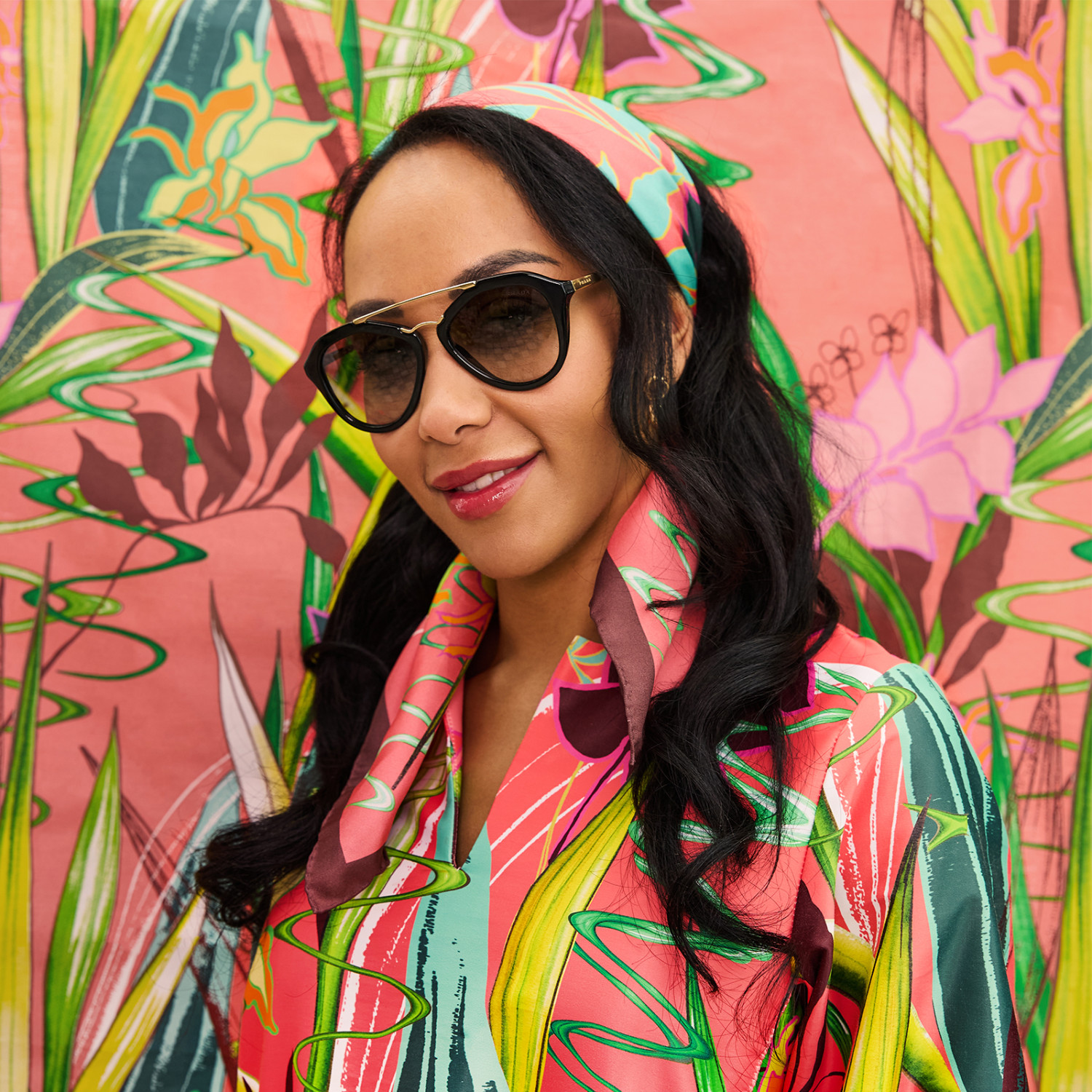 Платок шейный Rampicanti tropicali - фото № 6