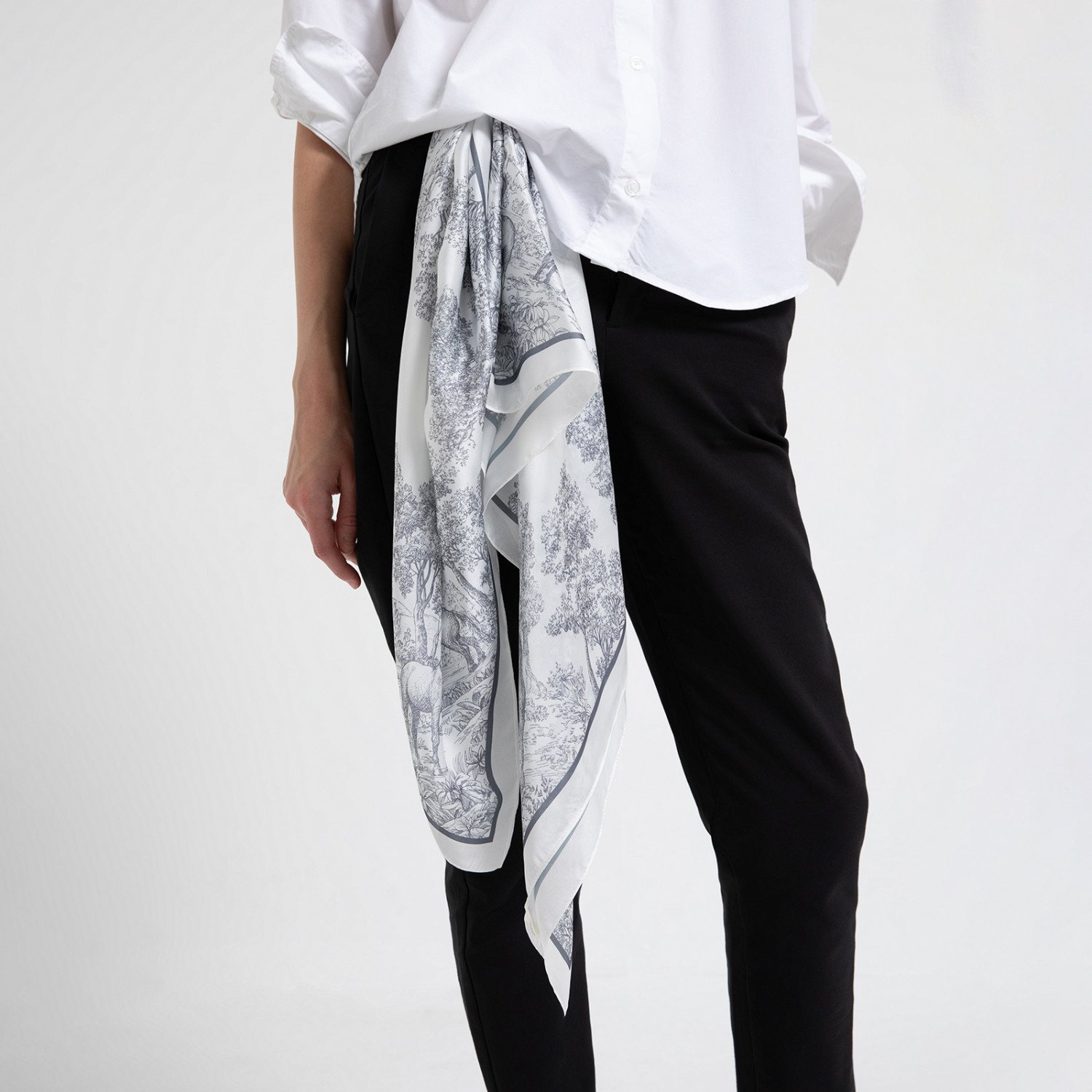 Платок шейный Лошадки/Horses - фото № 3