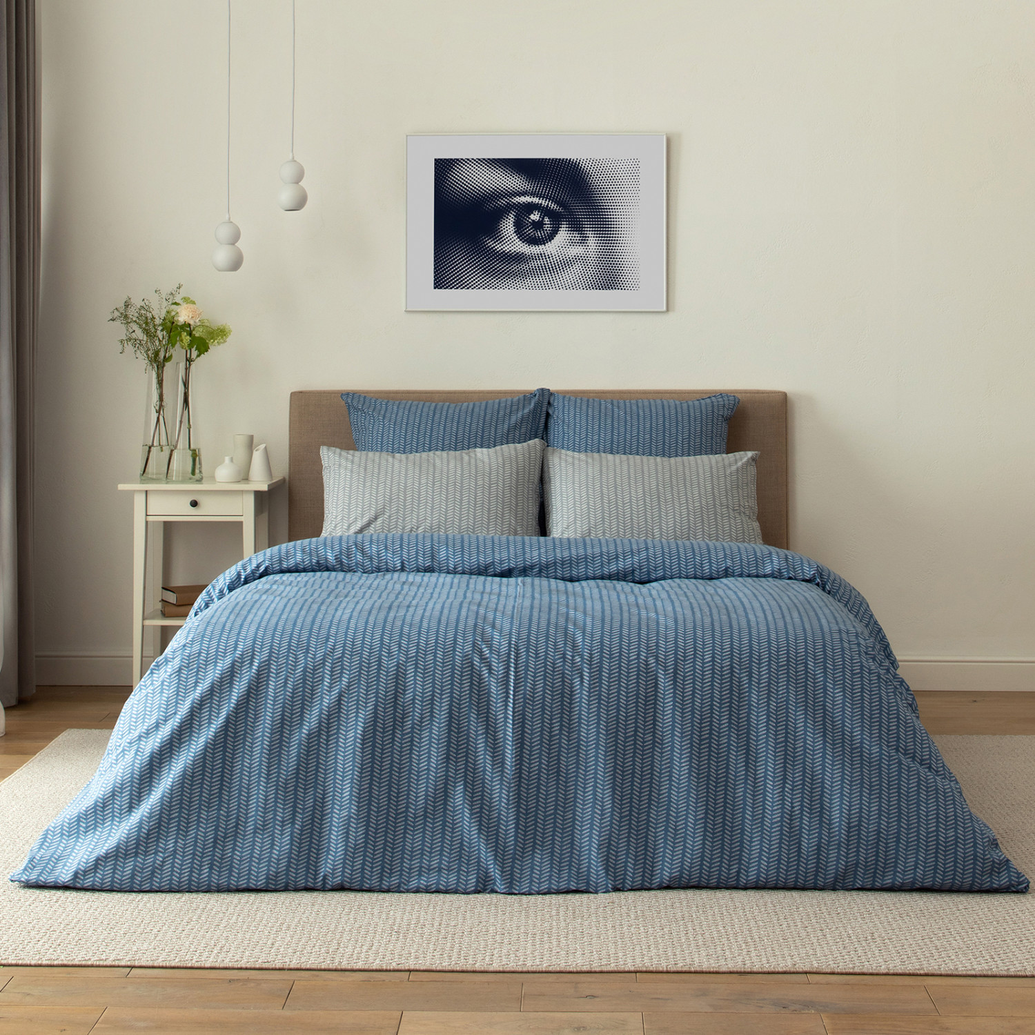 Постельное белье Gustavo, голубое - фото № 2