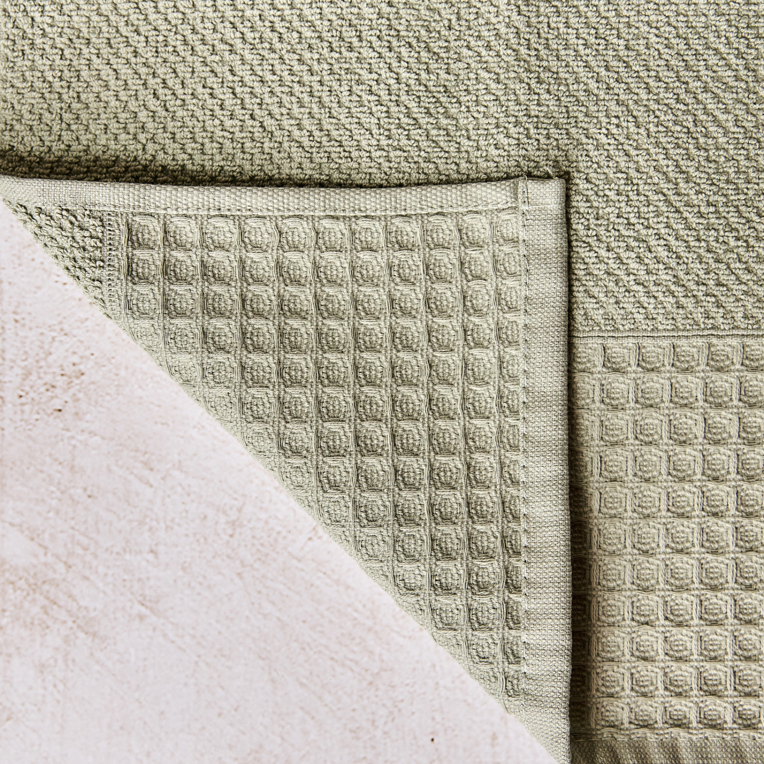 Полотенце махровое Cecile, зеленое - фото № 2