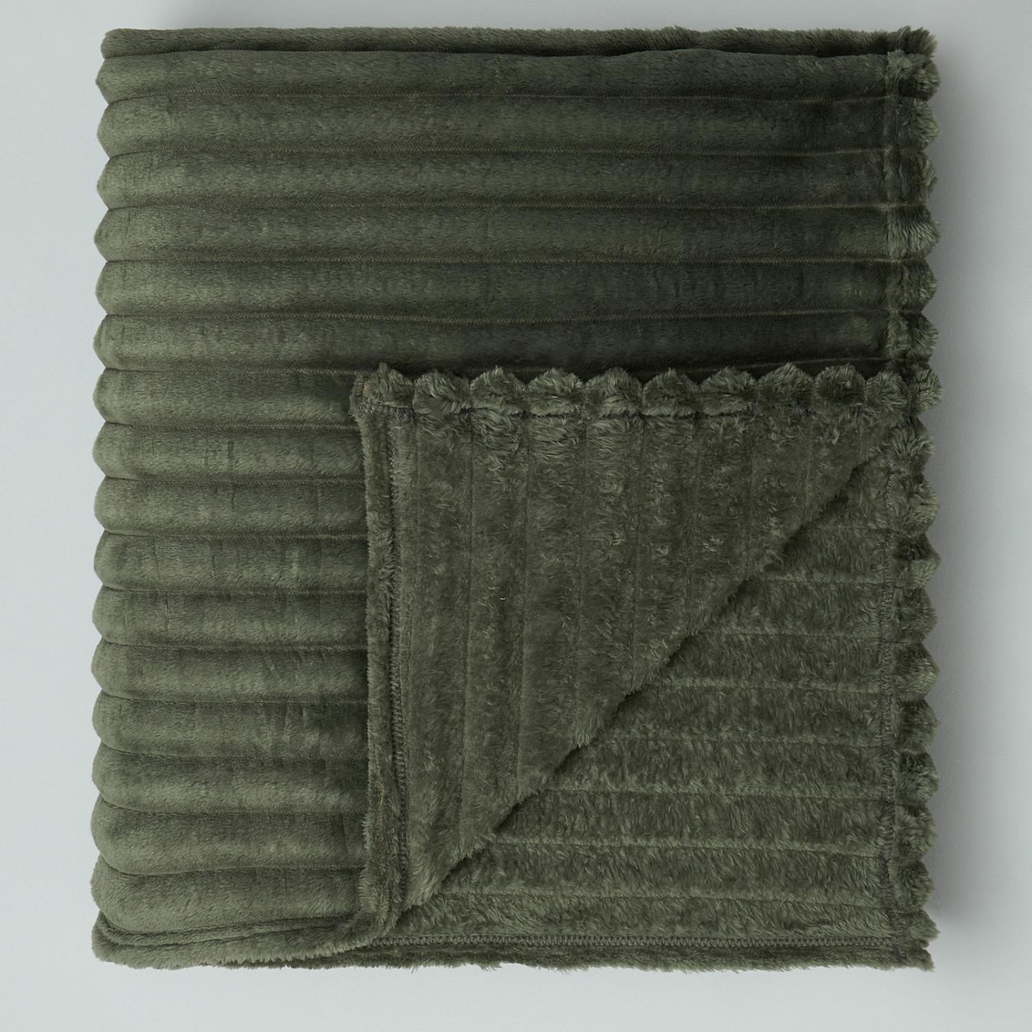 Плед Мягкая полоска/Soft strip, зеленый - фото № 5