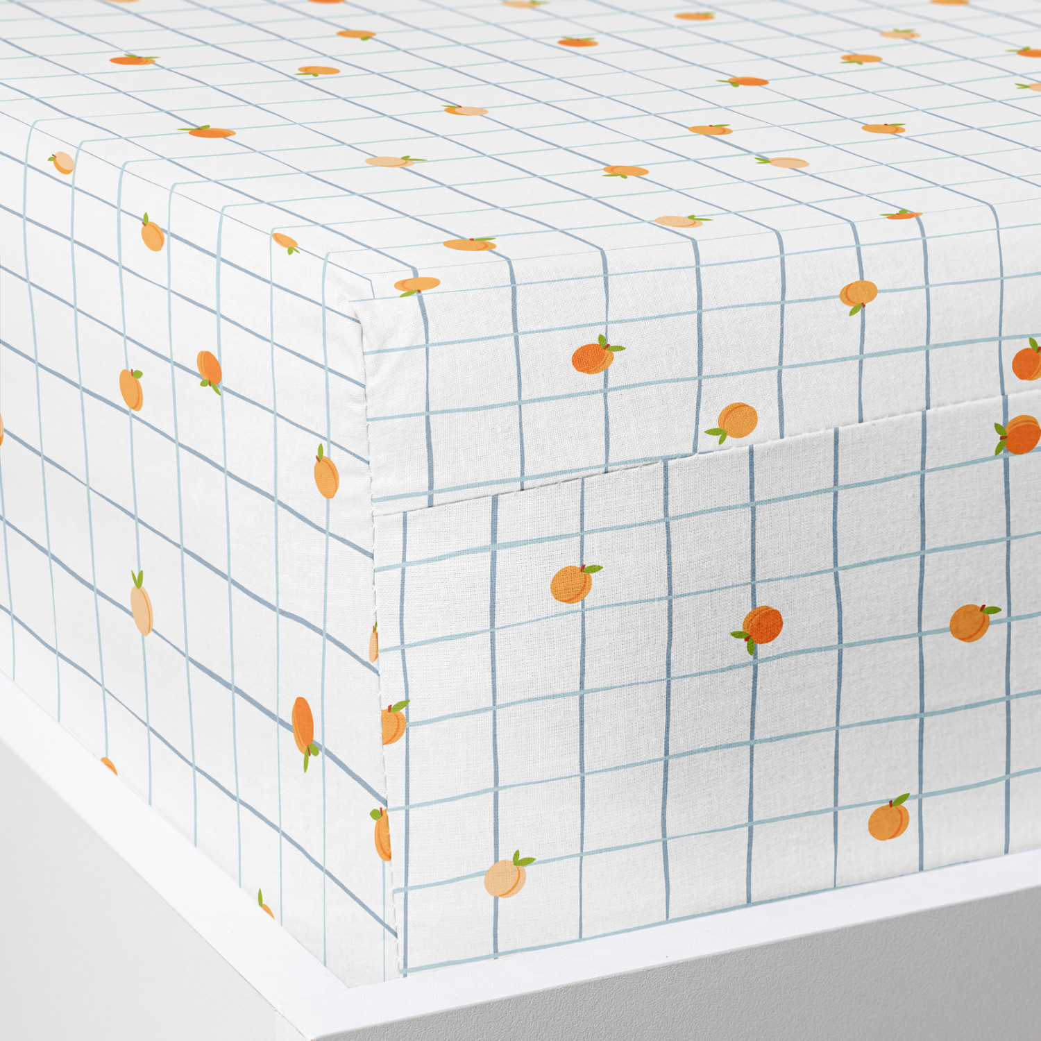 Простыня на резинке Персики