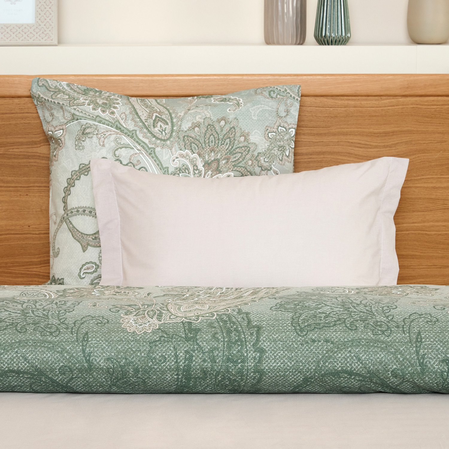 Постельное белье Aviano, зеленое - фото № 9