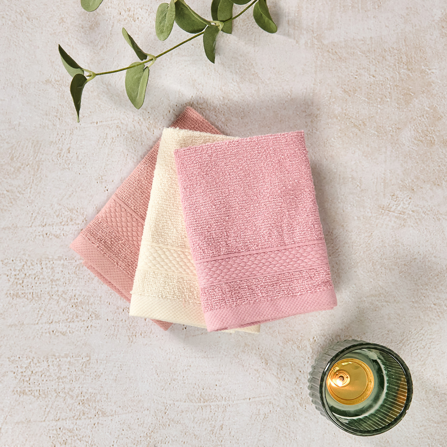 Комплект махровых салфеток Lavender dessert, розовый - фото № 2