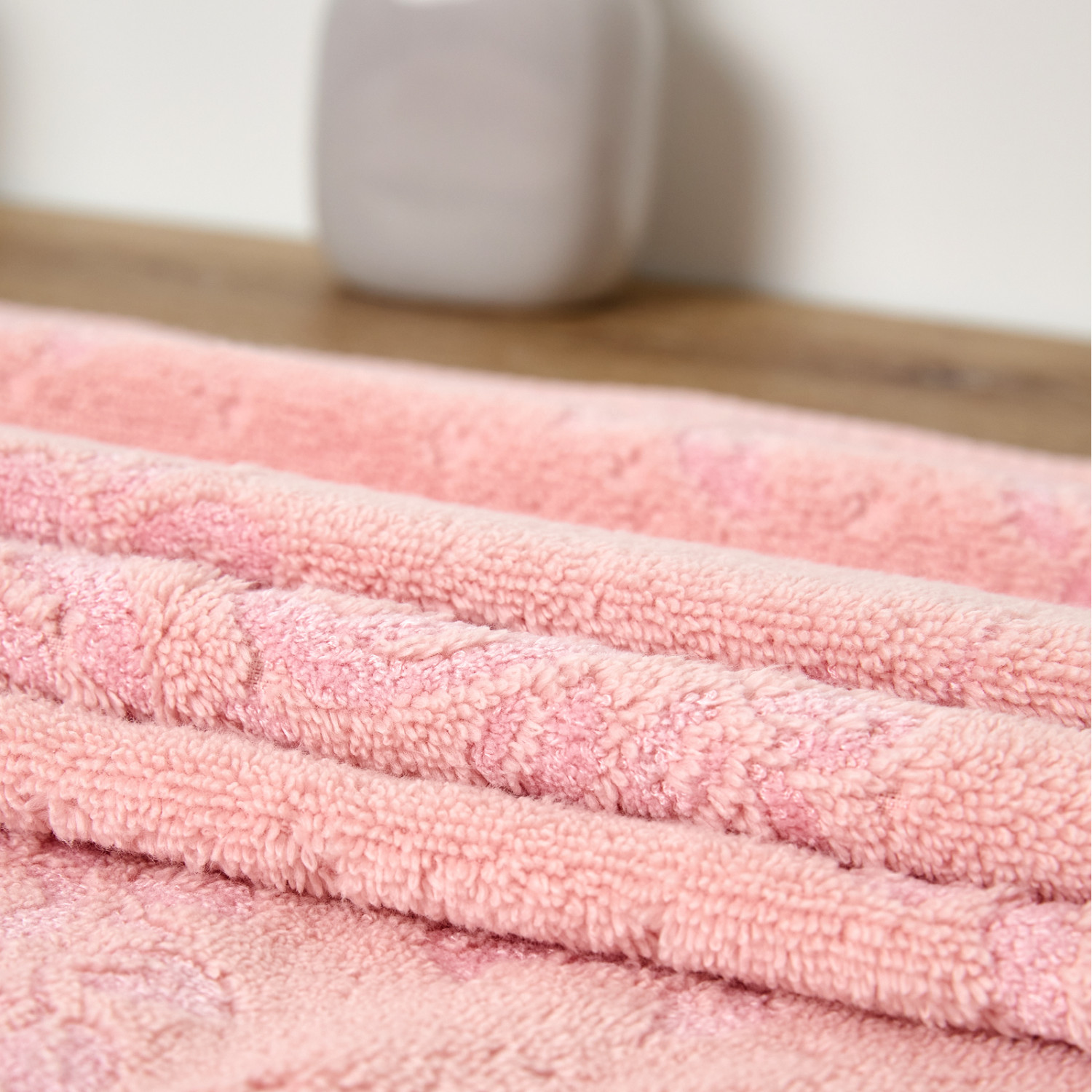 Полотенце махровое Rosina, розовое - фото № 6