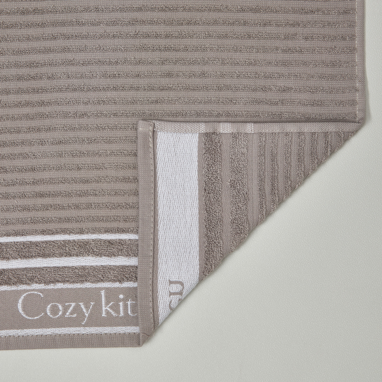 Комплект махровых полотенец COZY Kitchen, серый - фото № 5