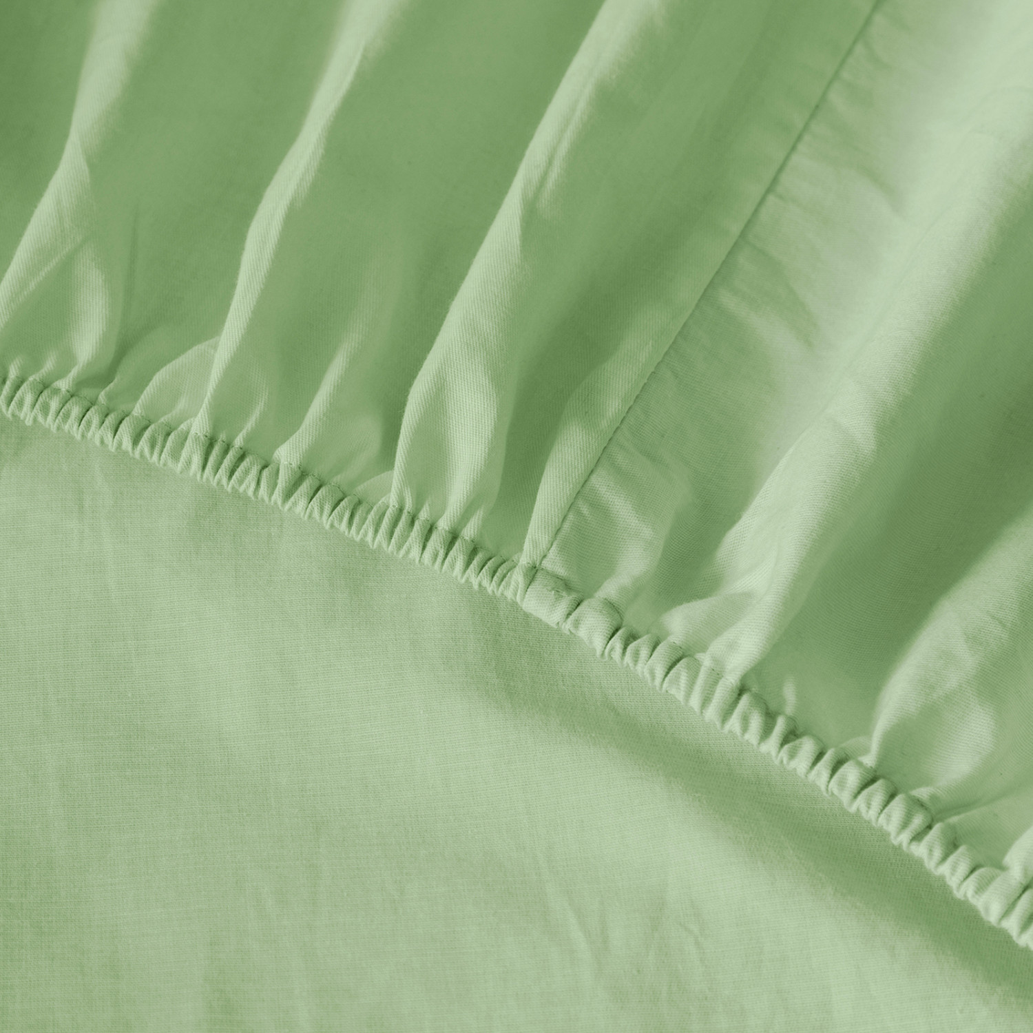 Простыня на резинке Дымчато-зеленый/Smoke green - фото № 3