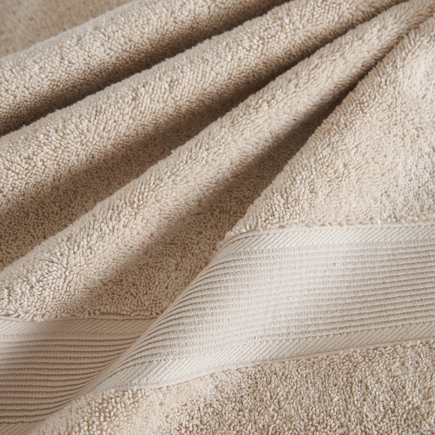 Полотенце махровое Classico, бежевое - фото № 4