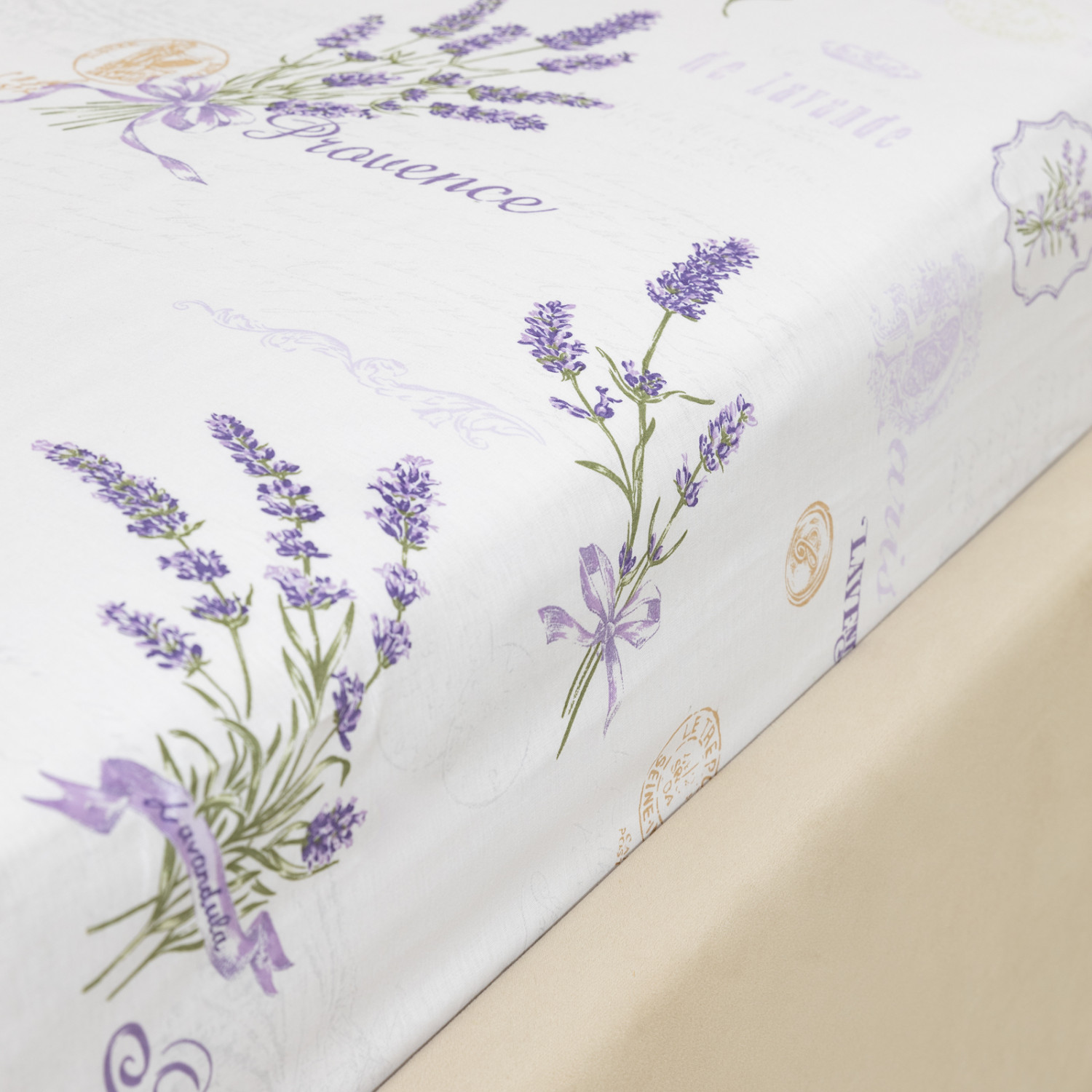 Простыня на резинке Lavender, лаванда - фото № 3