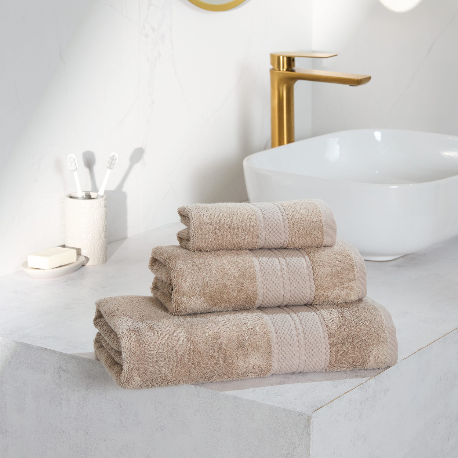 Полотенце Очарование/Incanto, бежевое - фото № 9