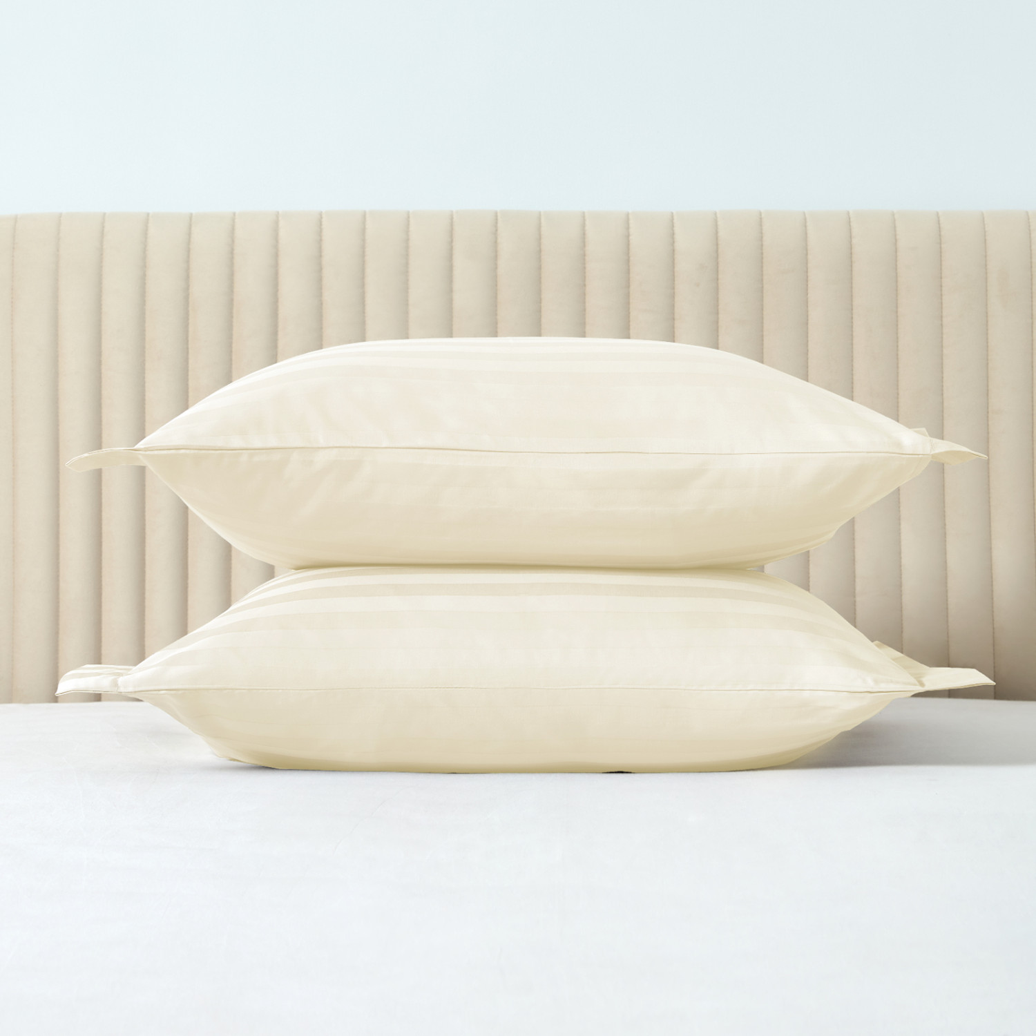 Комплект наволочек Ecru с ушками, страйп-сатин 40156 - фото № 2