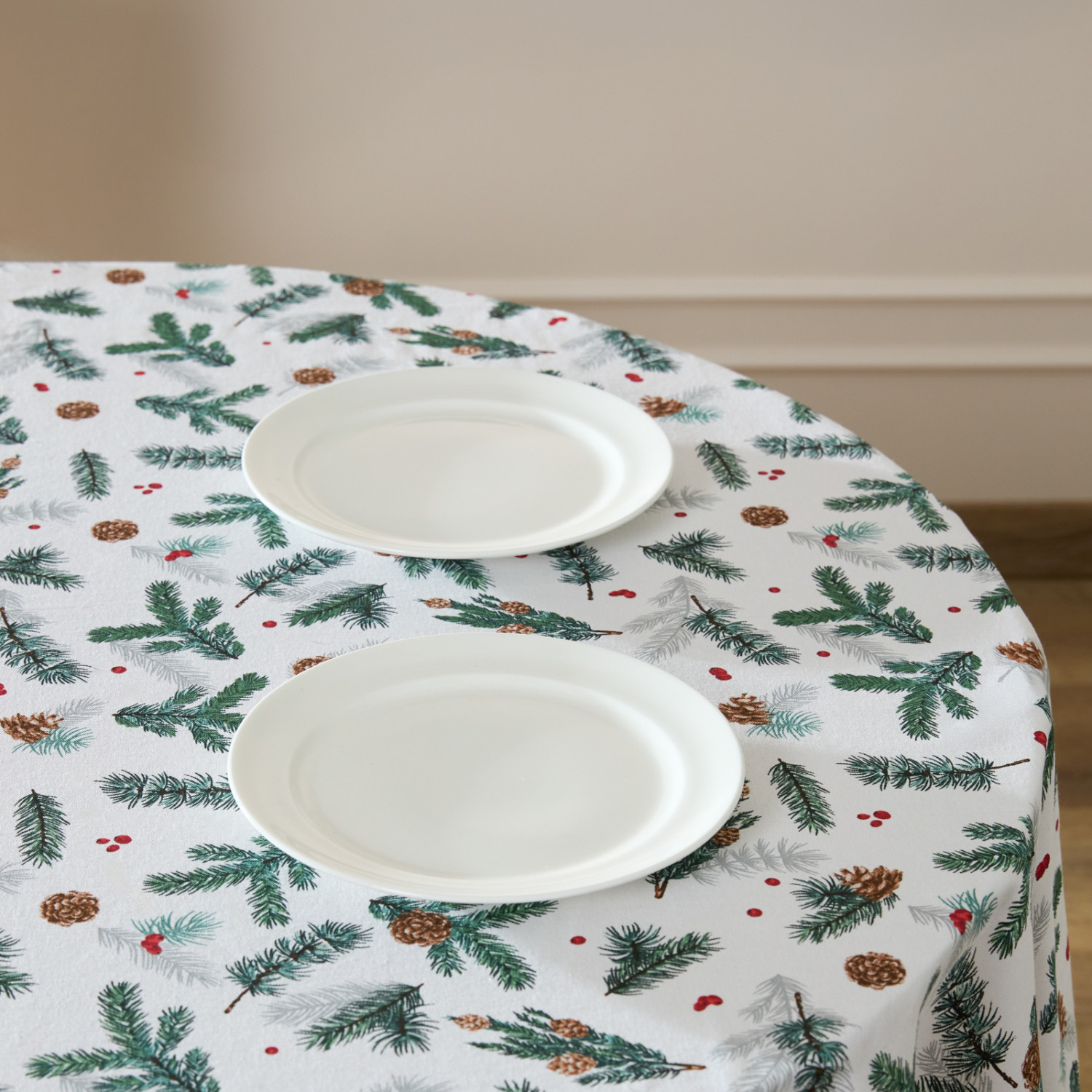 Скатерть круглая Christmas tree - фото № 5